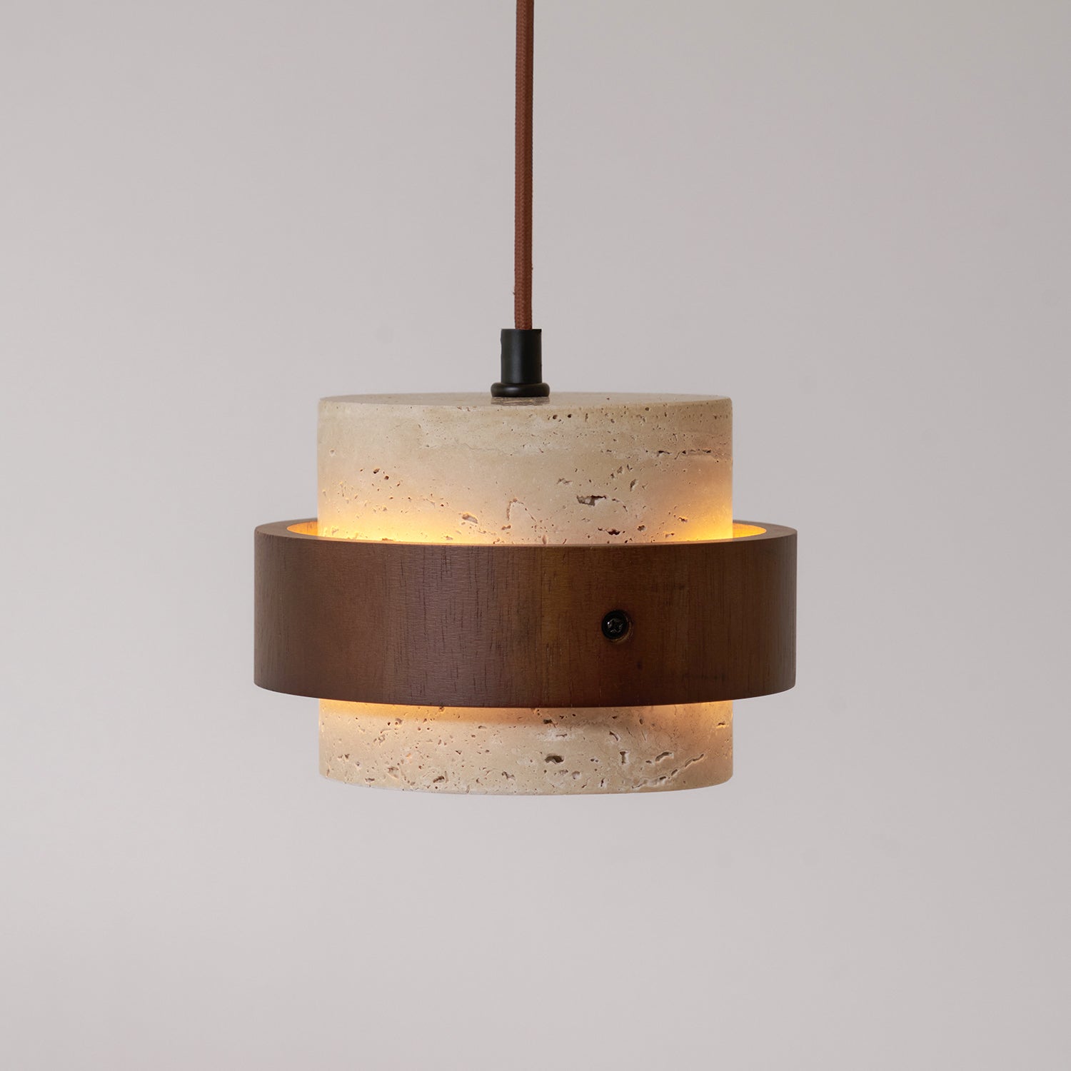 Travertine Cylinder Pendant Light