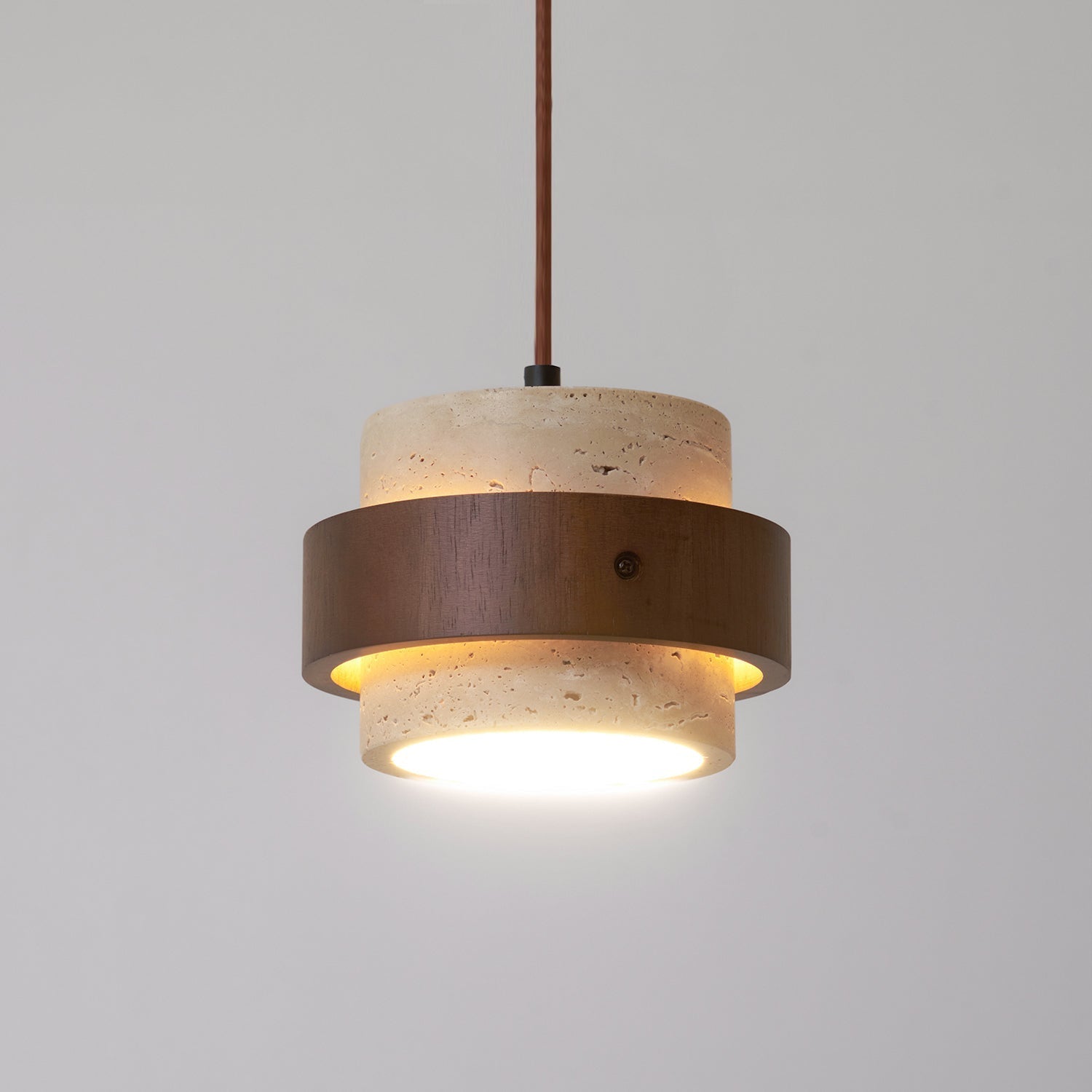 Travertine Cylinder Pendant Light