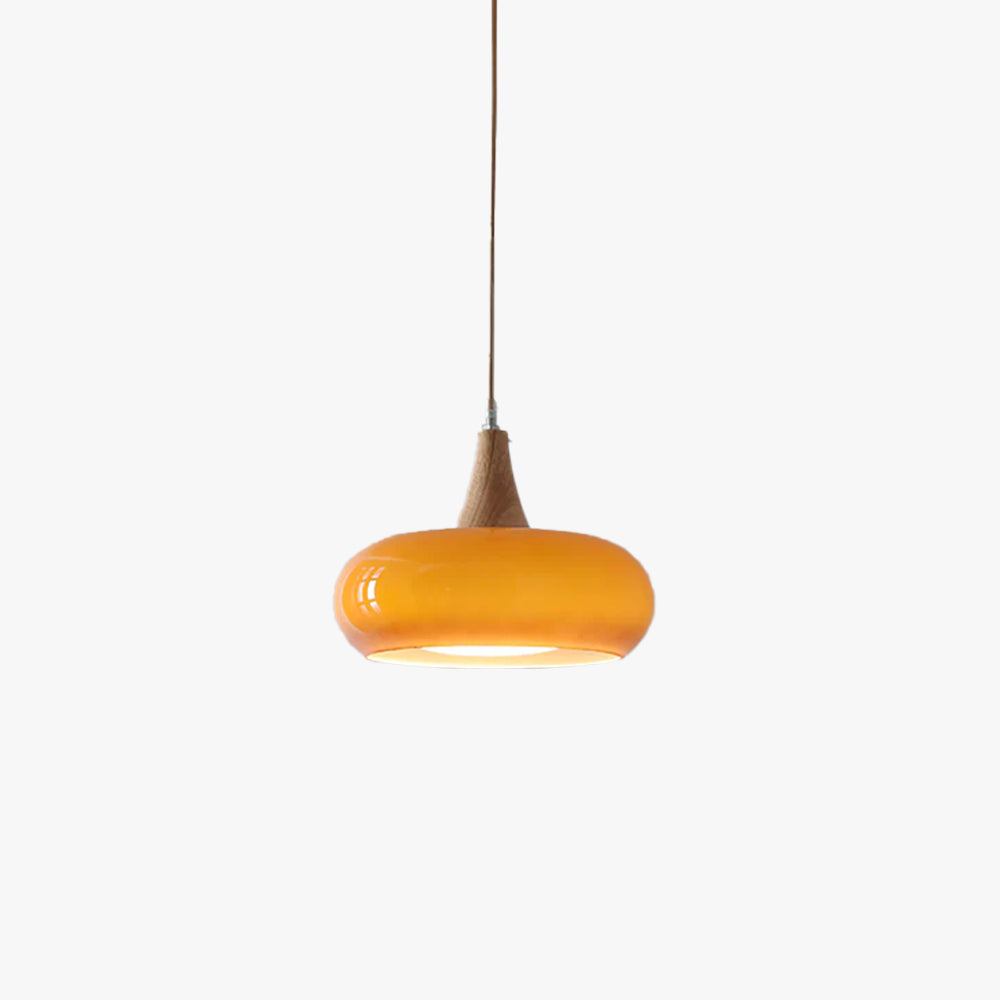 Amber Wood Accent Pendant Light