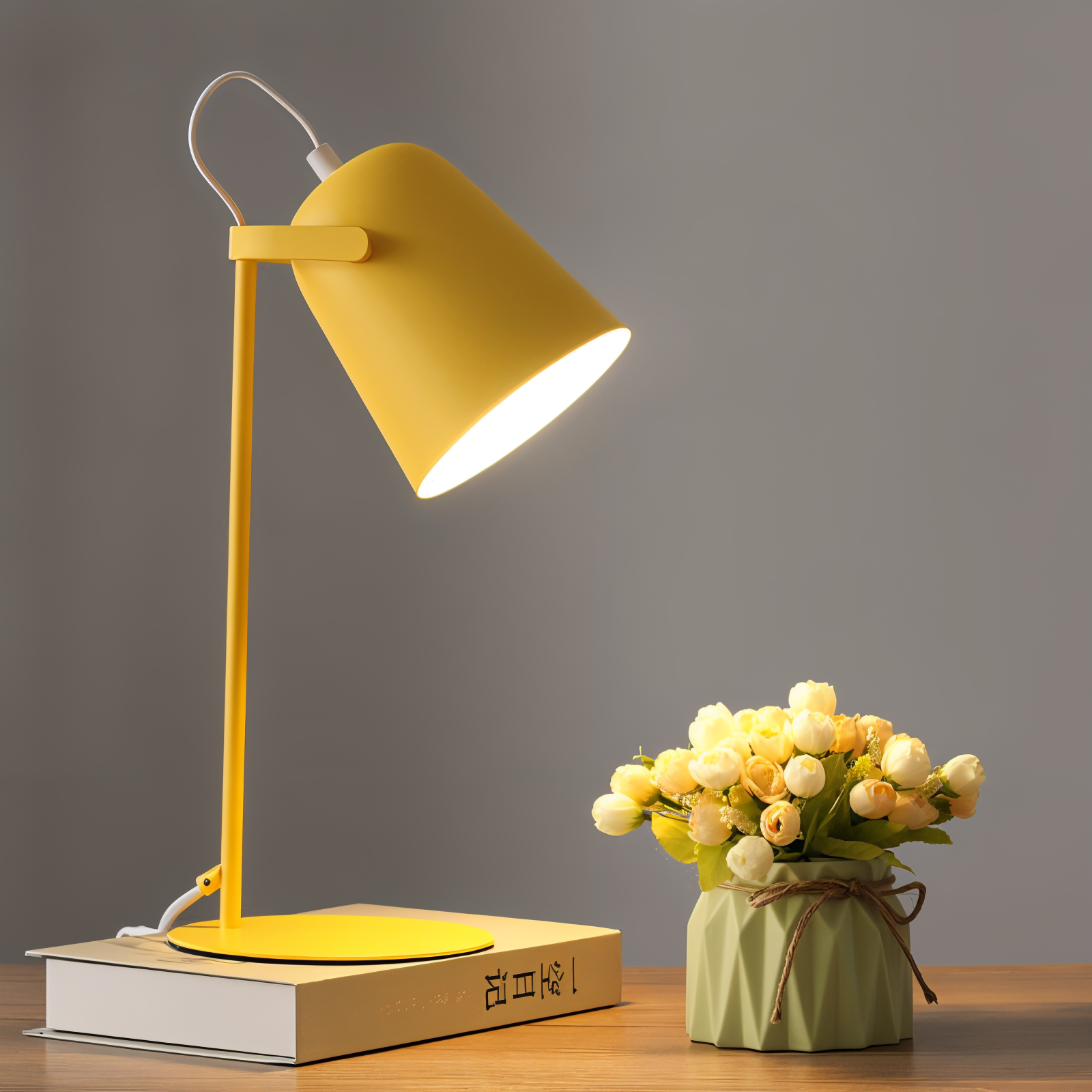 Bureaulamp met verstelbare kegelvormige kap