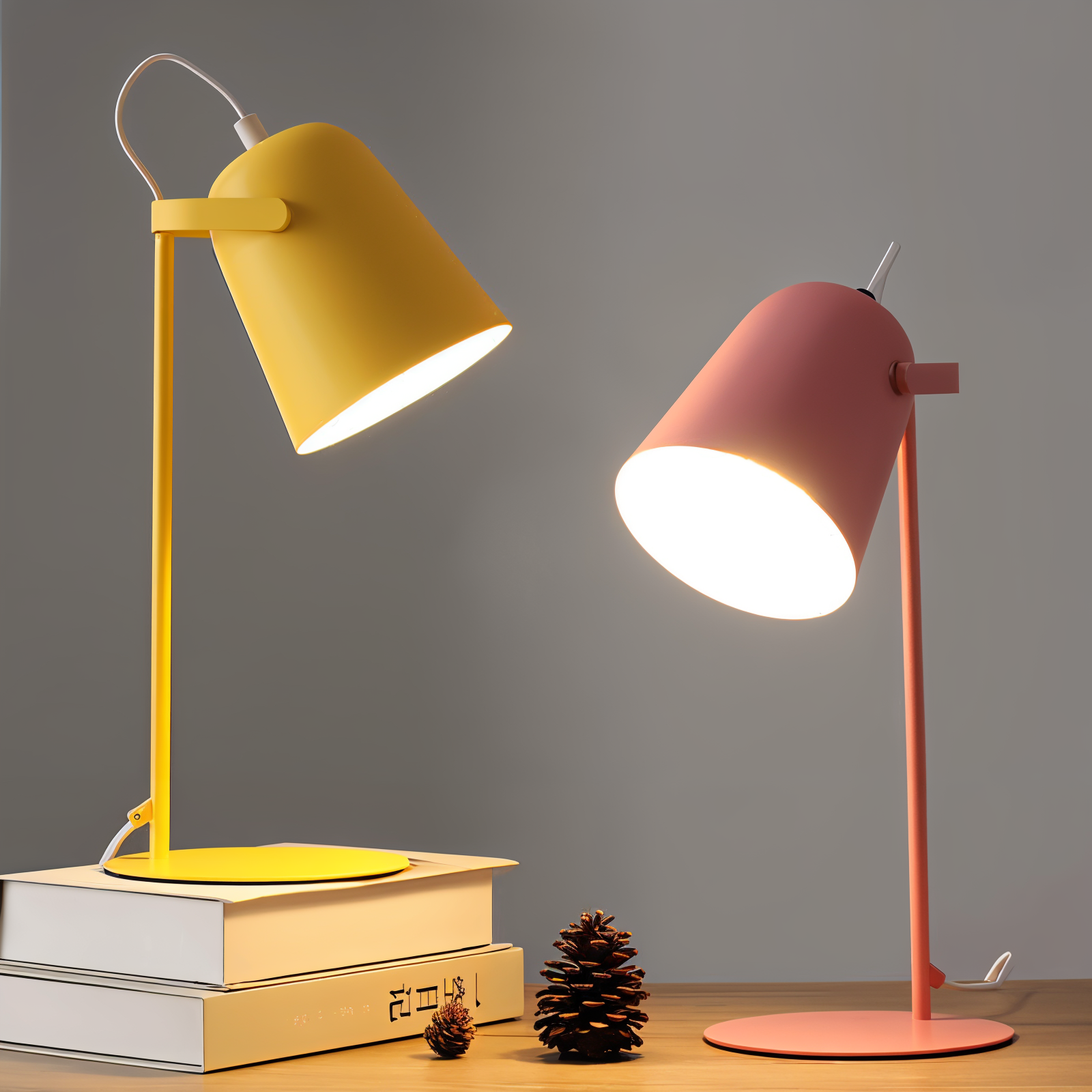 Bureaulamp met verstelbare kegelvormige kap