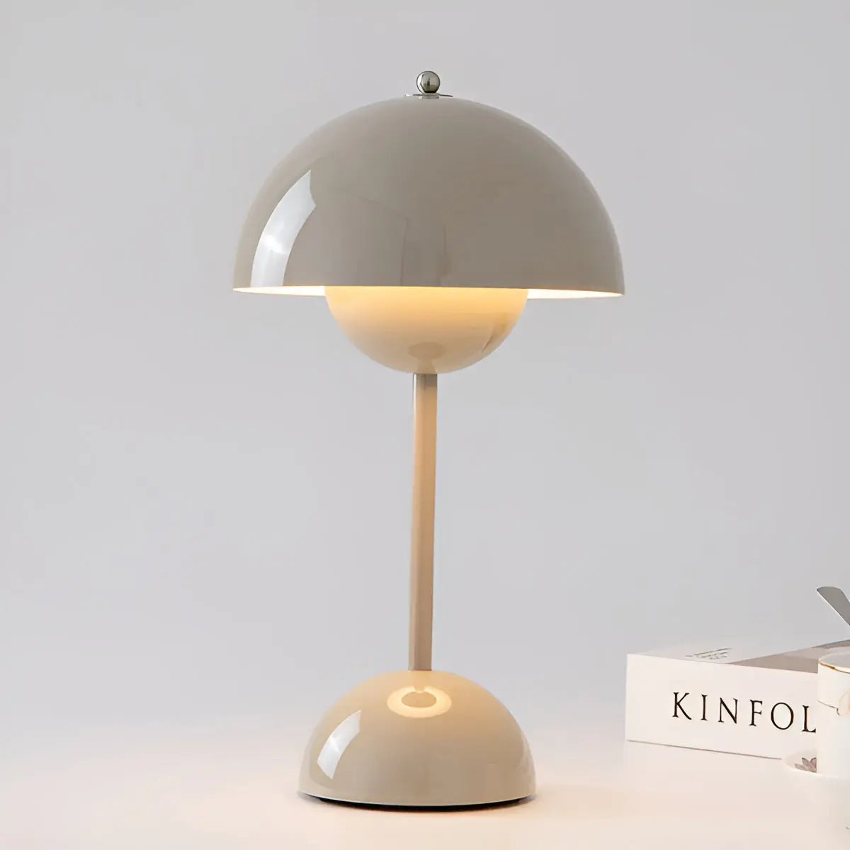 Dome shaped mushroom desk lamp