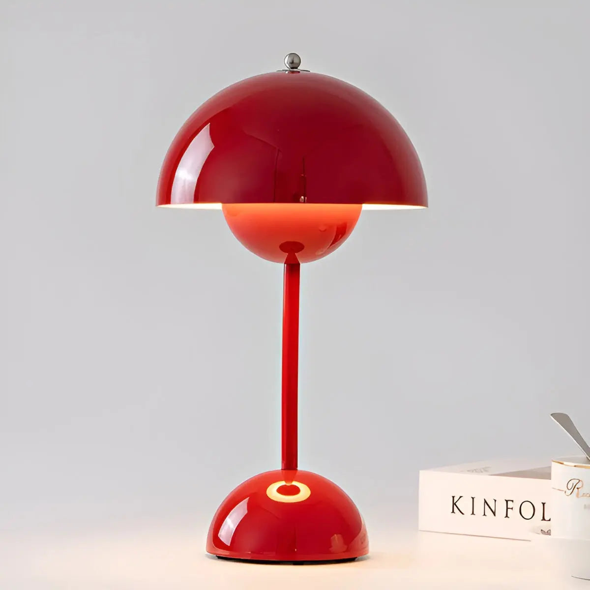 Dome shaped mushroom desk lamp
