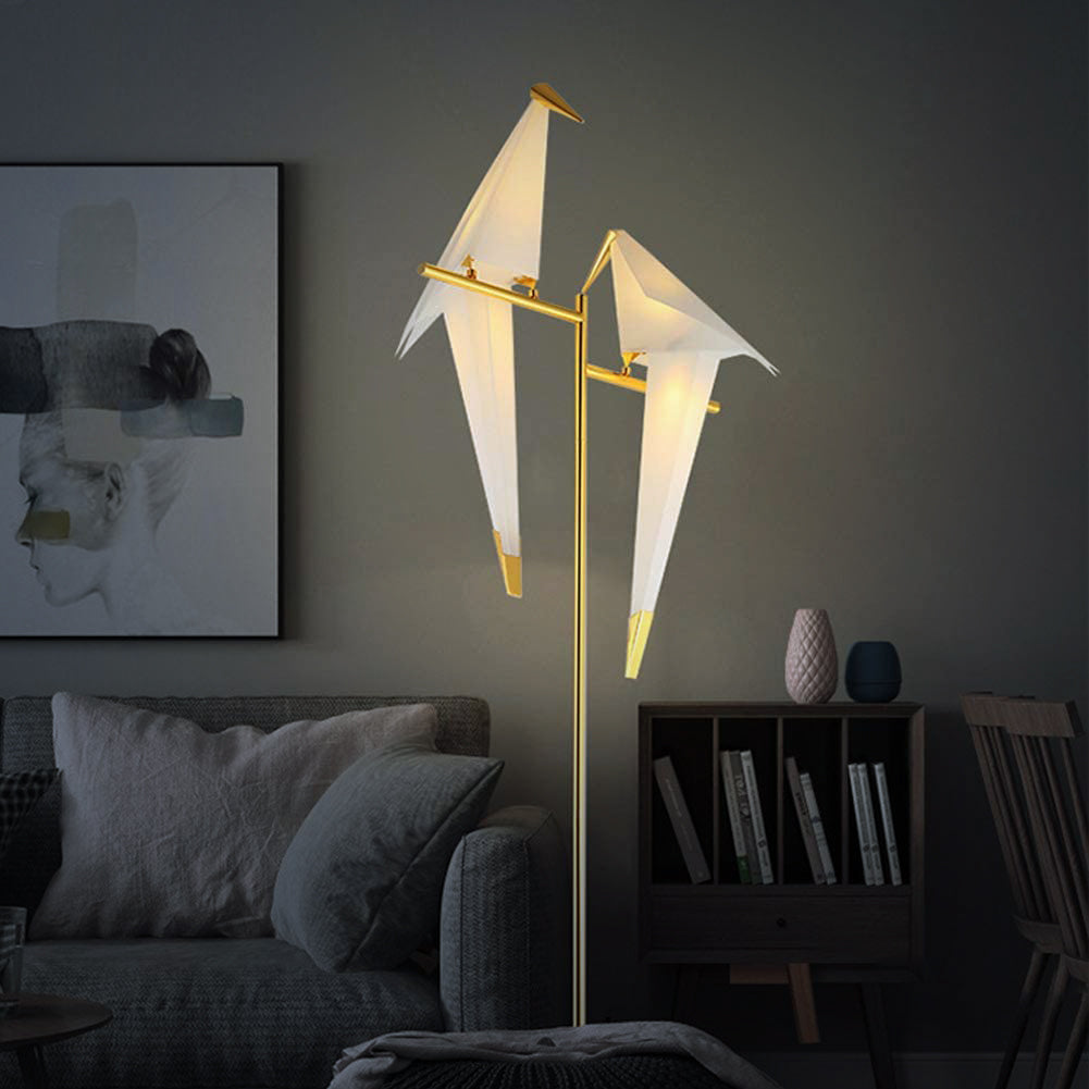 Origami Bird Table Lamp with Magnetic Metal Stand