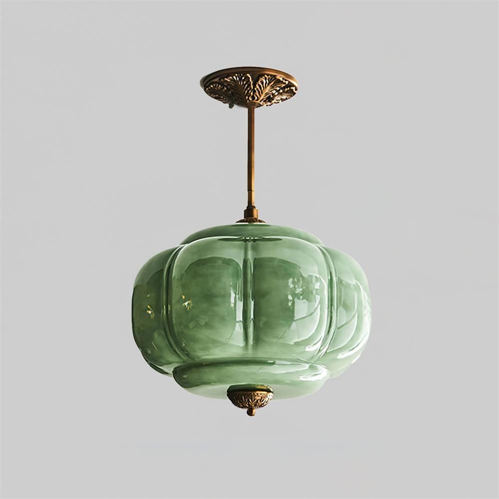 Vintage Glass Semi-Flush Ceiling Light