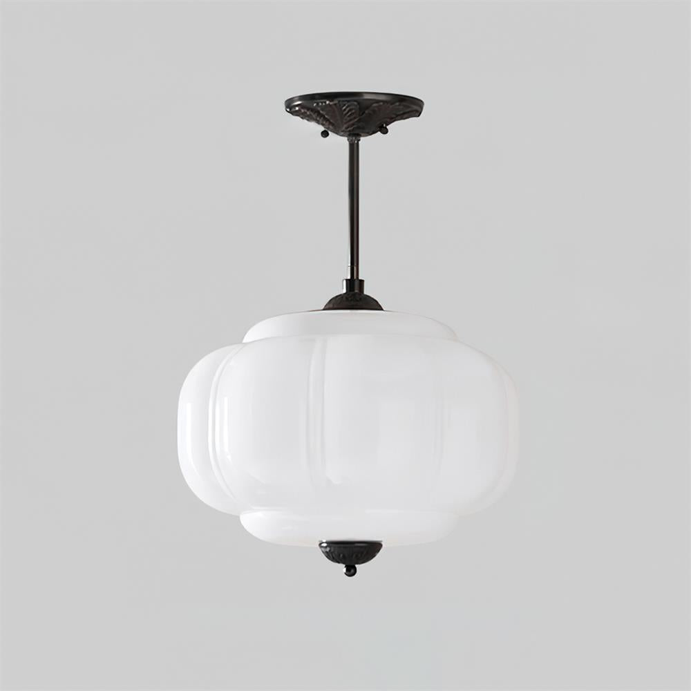 Vintage Glass Semi-Flush Ceiling Light