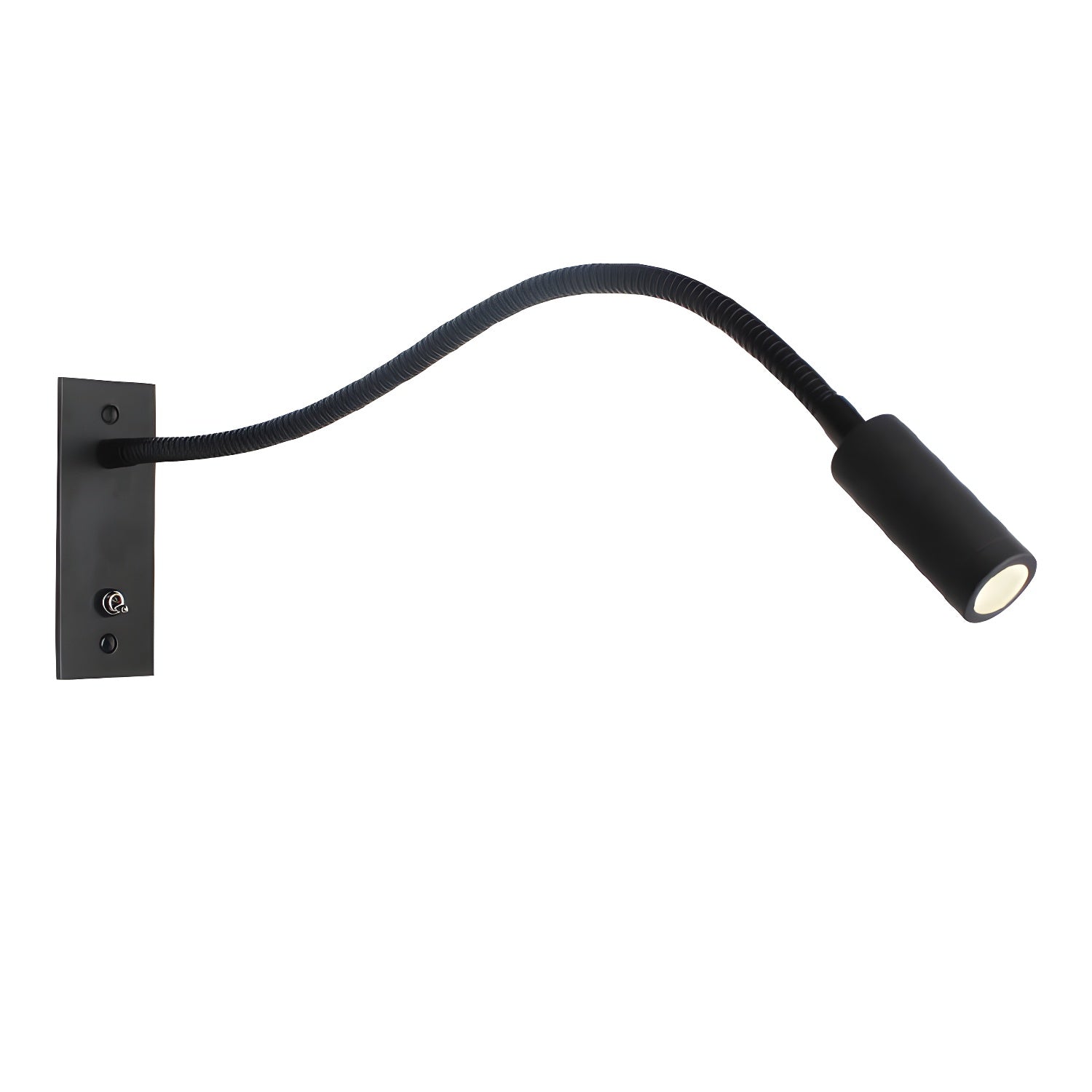 Adjustable Gooseneck Metal Wall Lamp with Cylindrical Head