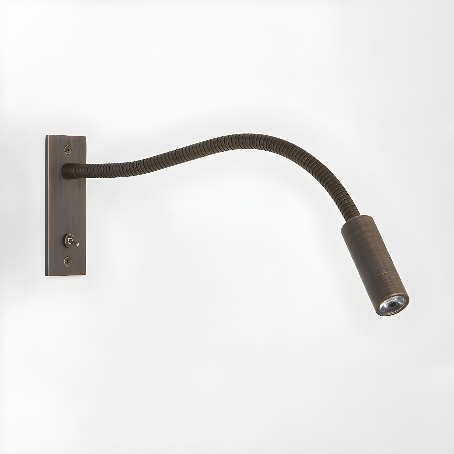 Adjustable Gooseneck Metal Wall Lamp with Cylindrical Head