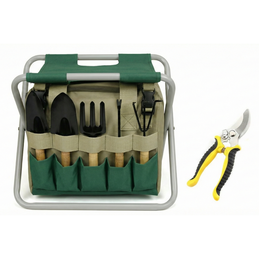 Tuinset Met Opvouwbare Kruk En Draagtas