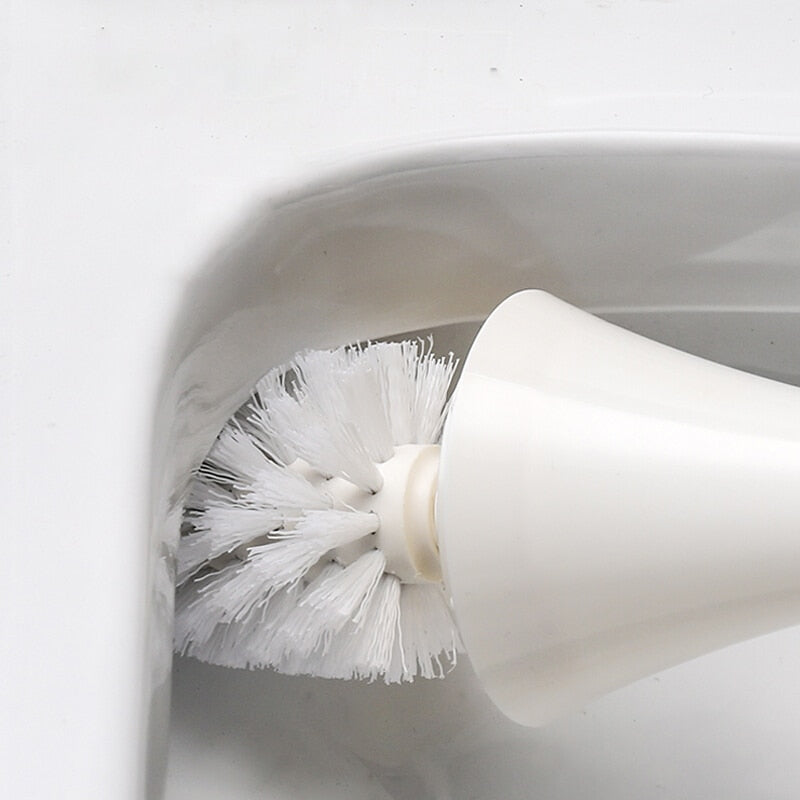 Toilet Brush with Holder Modern Bathroom Cleaning Brush Set