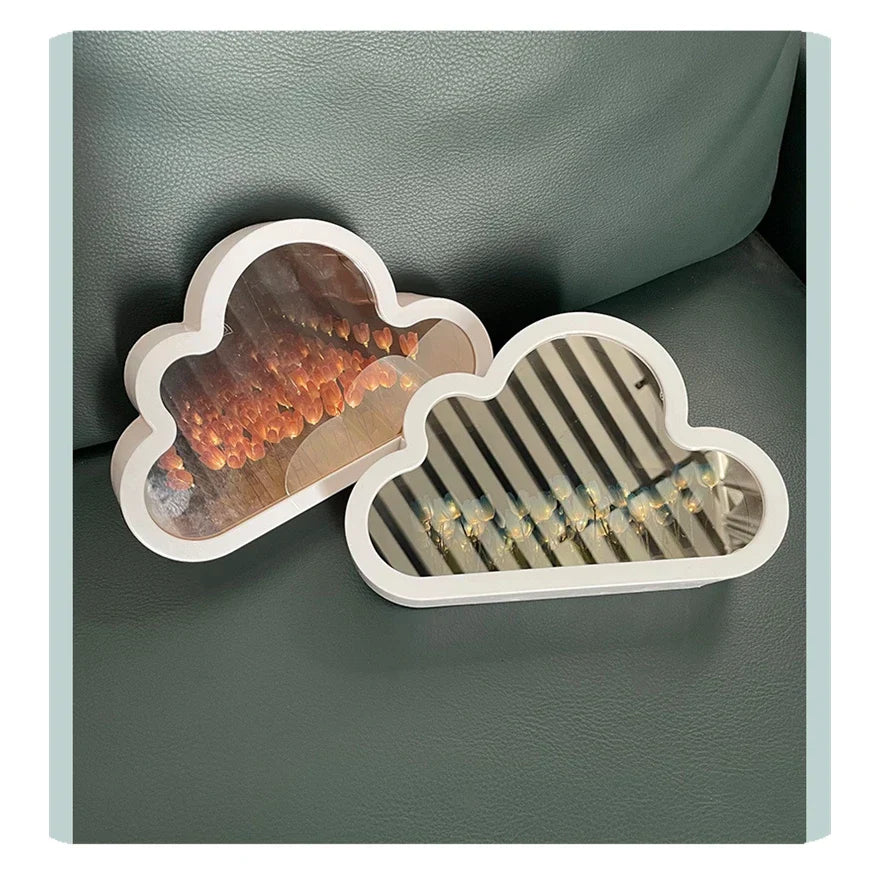 Tulip Table Lamp with Mirrored Glass Design