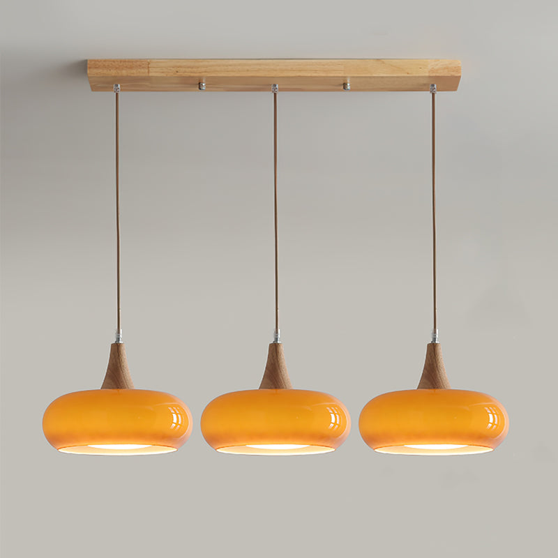Amber Wood Accent Pendant Light