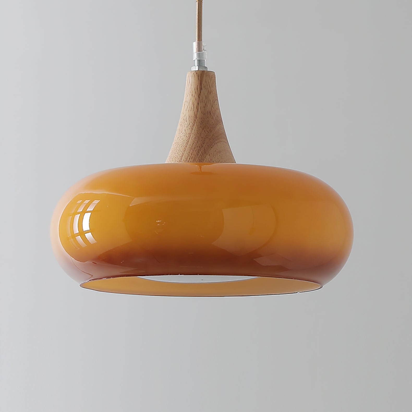 Amber Wood Accent Pendant Light