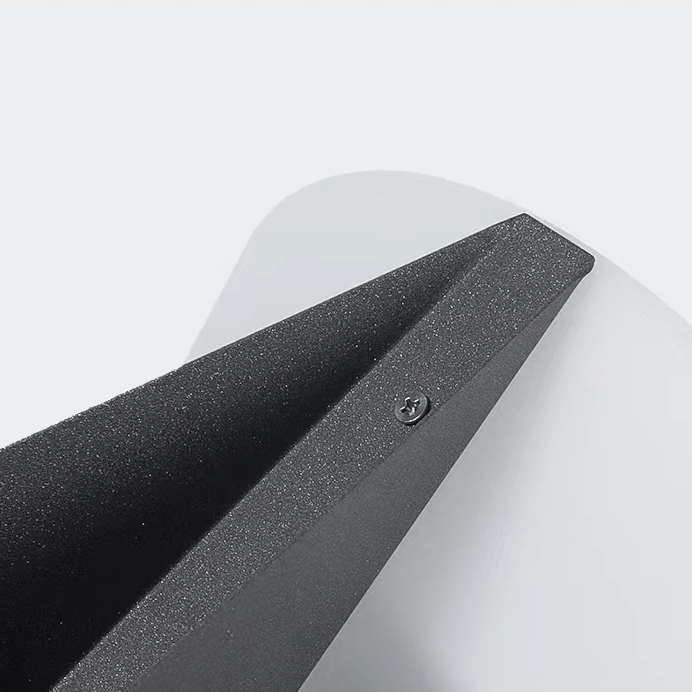 Black Solar Garden Lamp with Square Housing and White Top