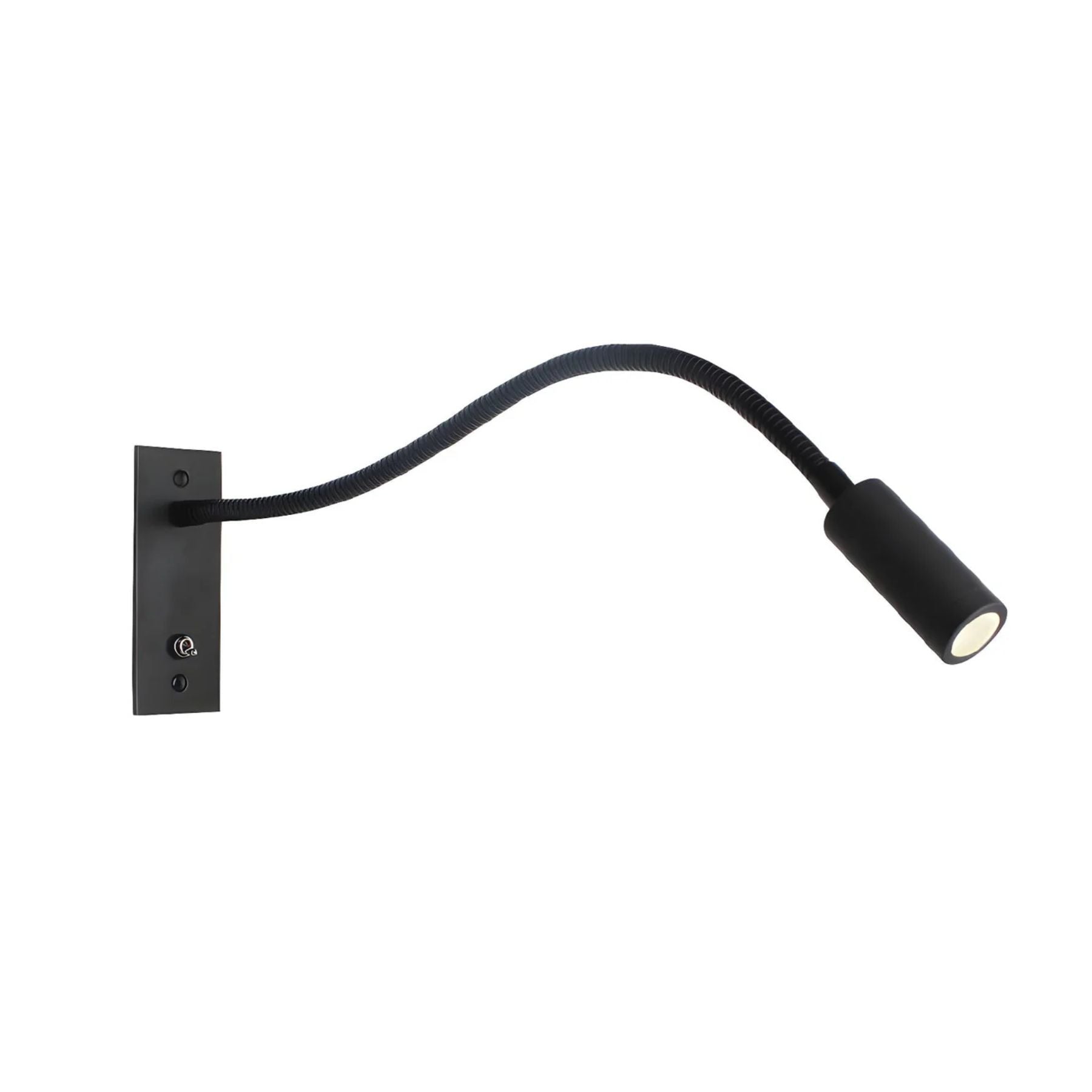 Adjustable Gooseneck Metal Wall Lamp with Cylindrical Head