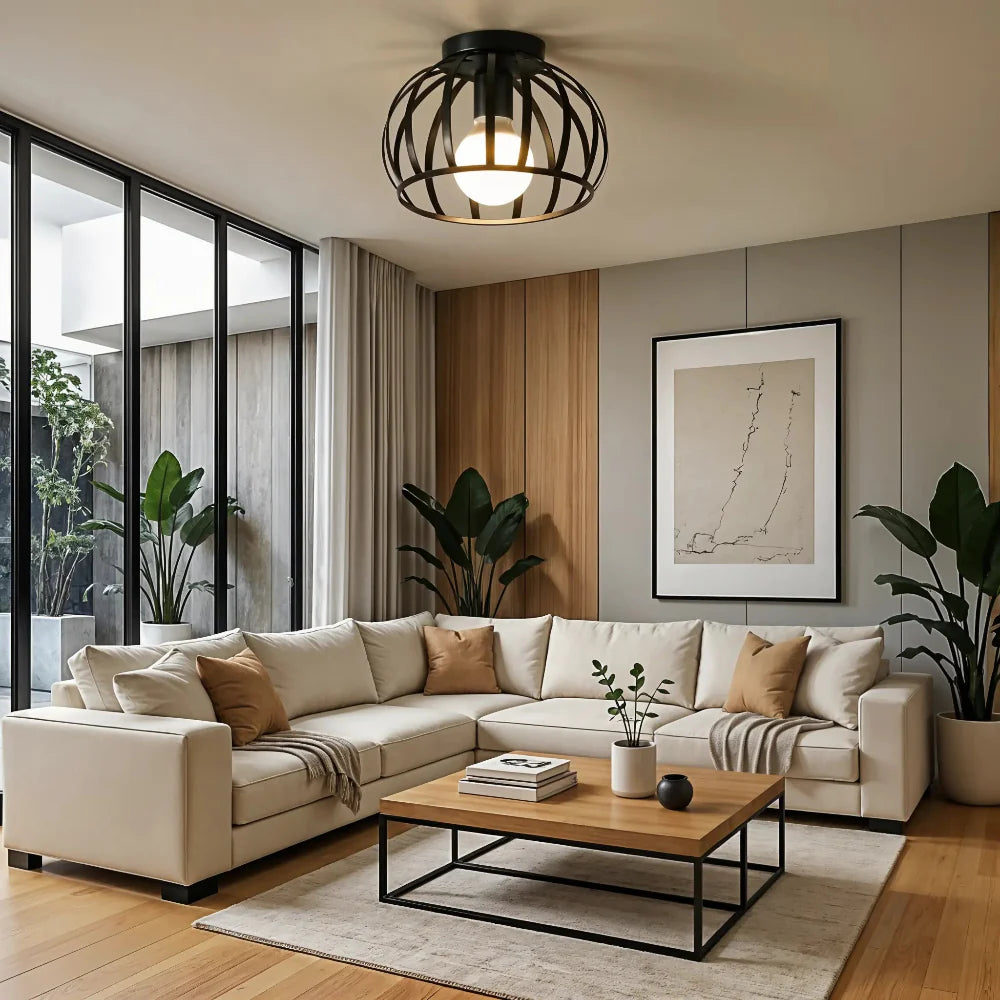 Black Vintage Industrial Ceiling Light