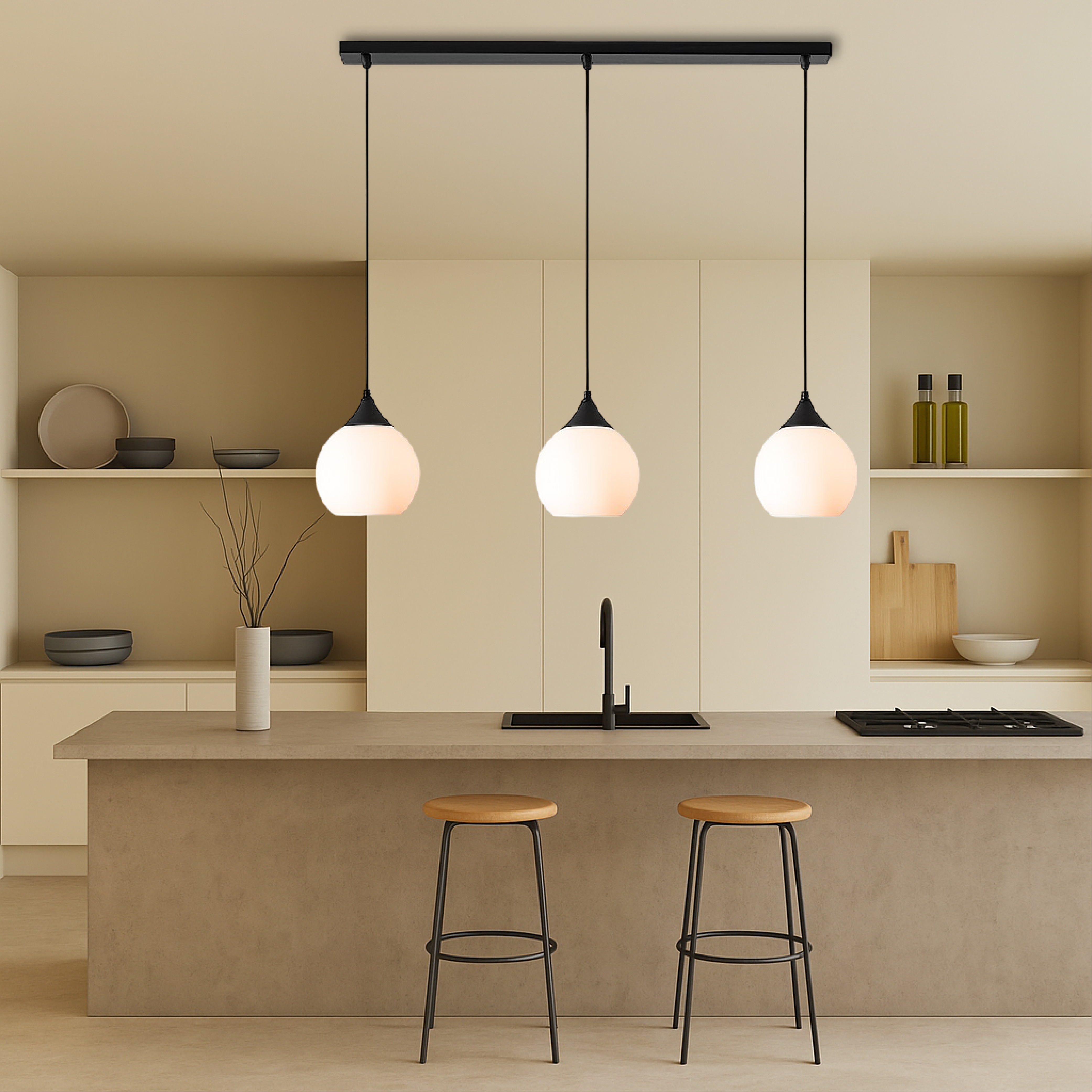 3-Light Modern Dining Table Pendant Lamp