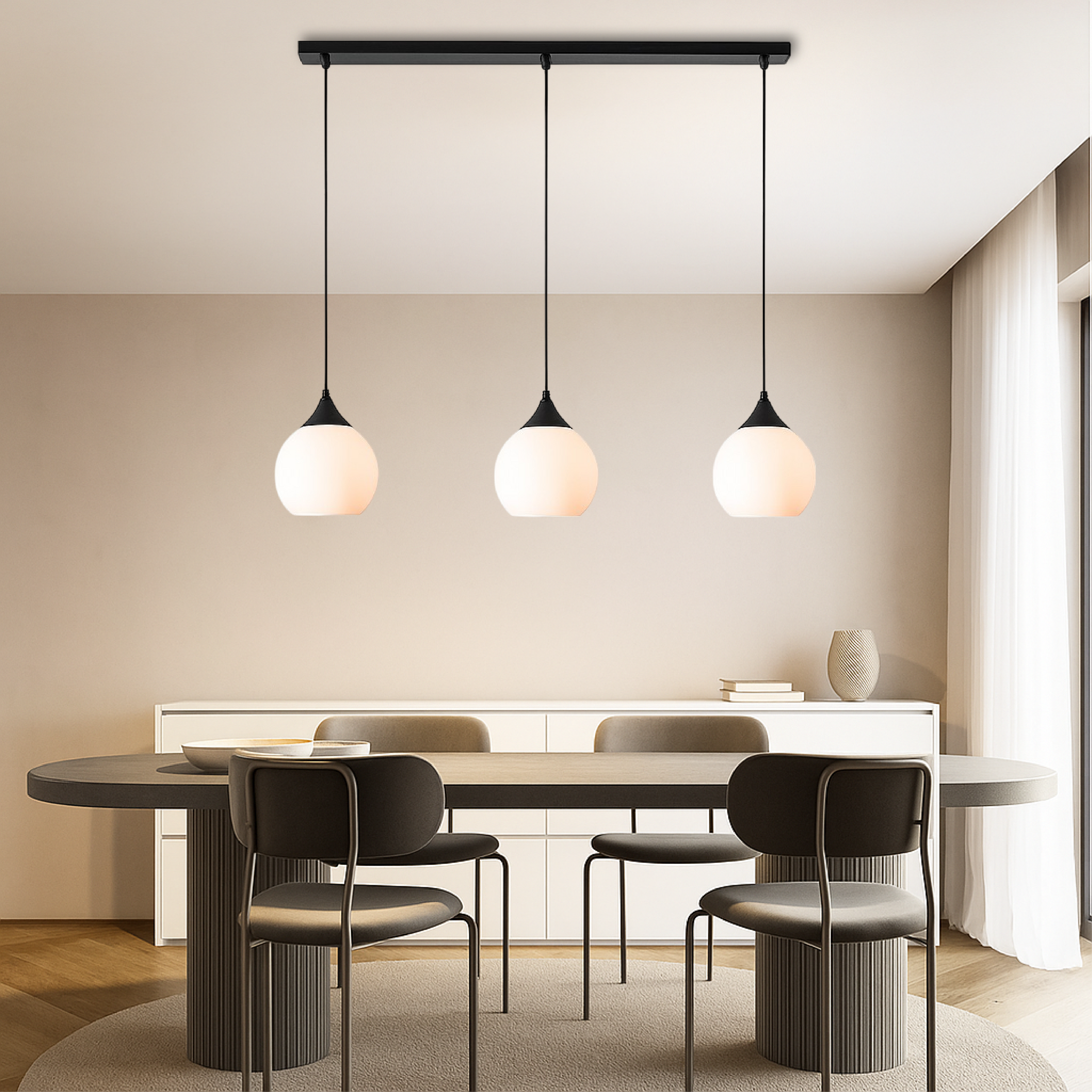 3Light Modern Dining Table Pendant Lamp — free download