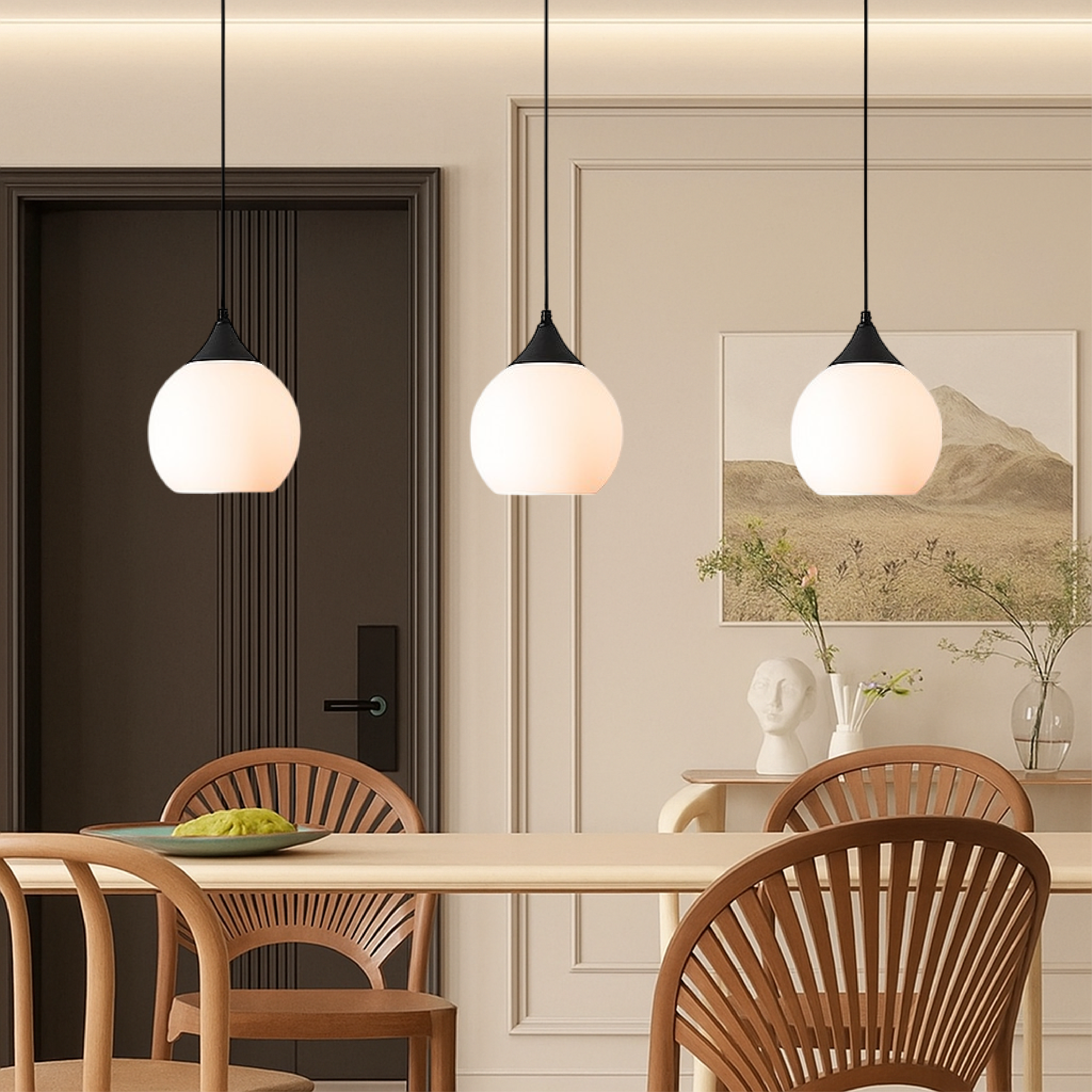 3-Light Modern Dining Table Pendant Lamp