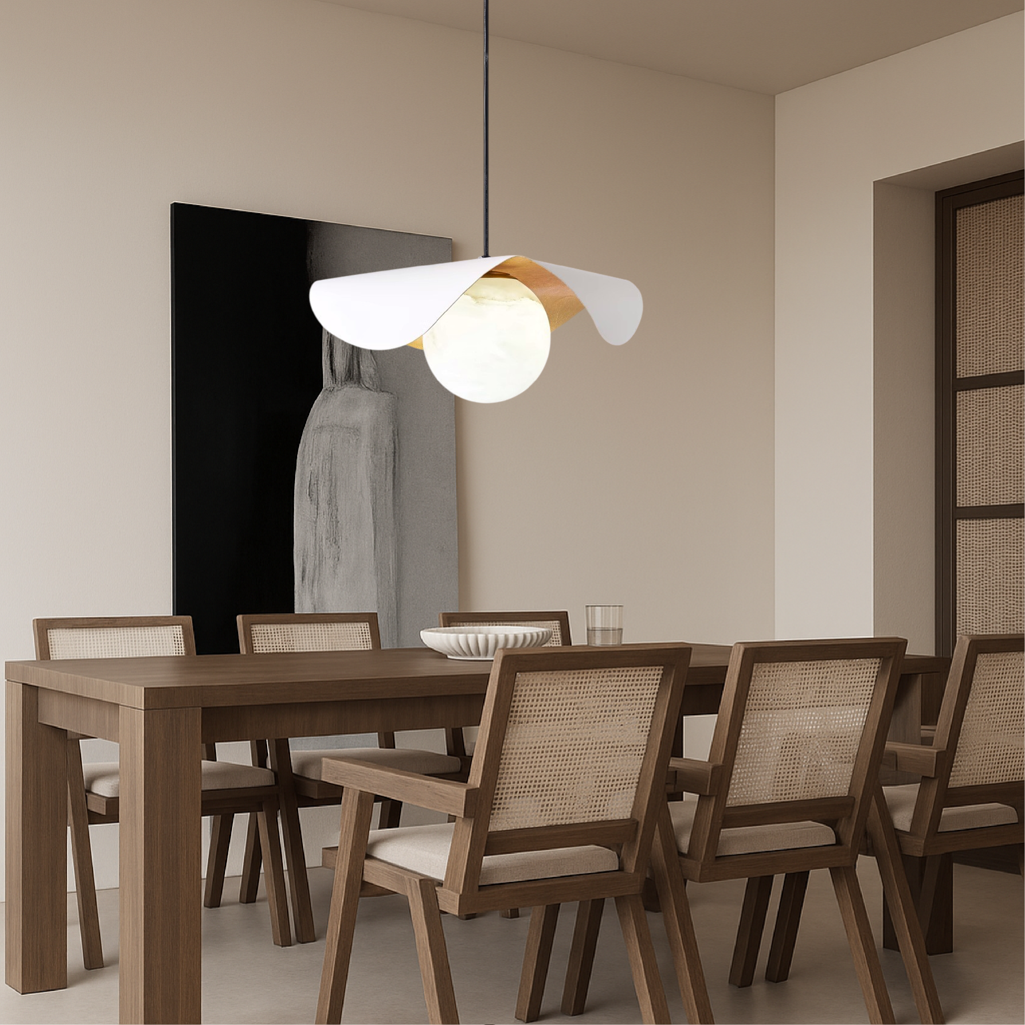 Spanish Marble Ball Pendant Light