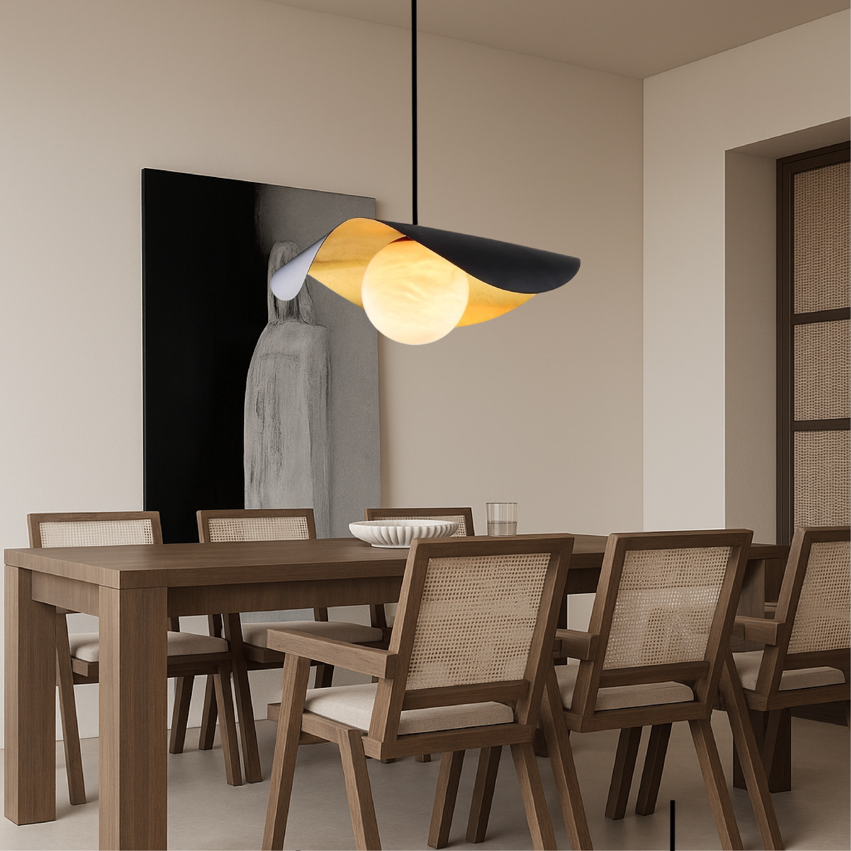 Spanish Marble Ball Pendant Light