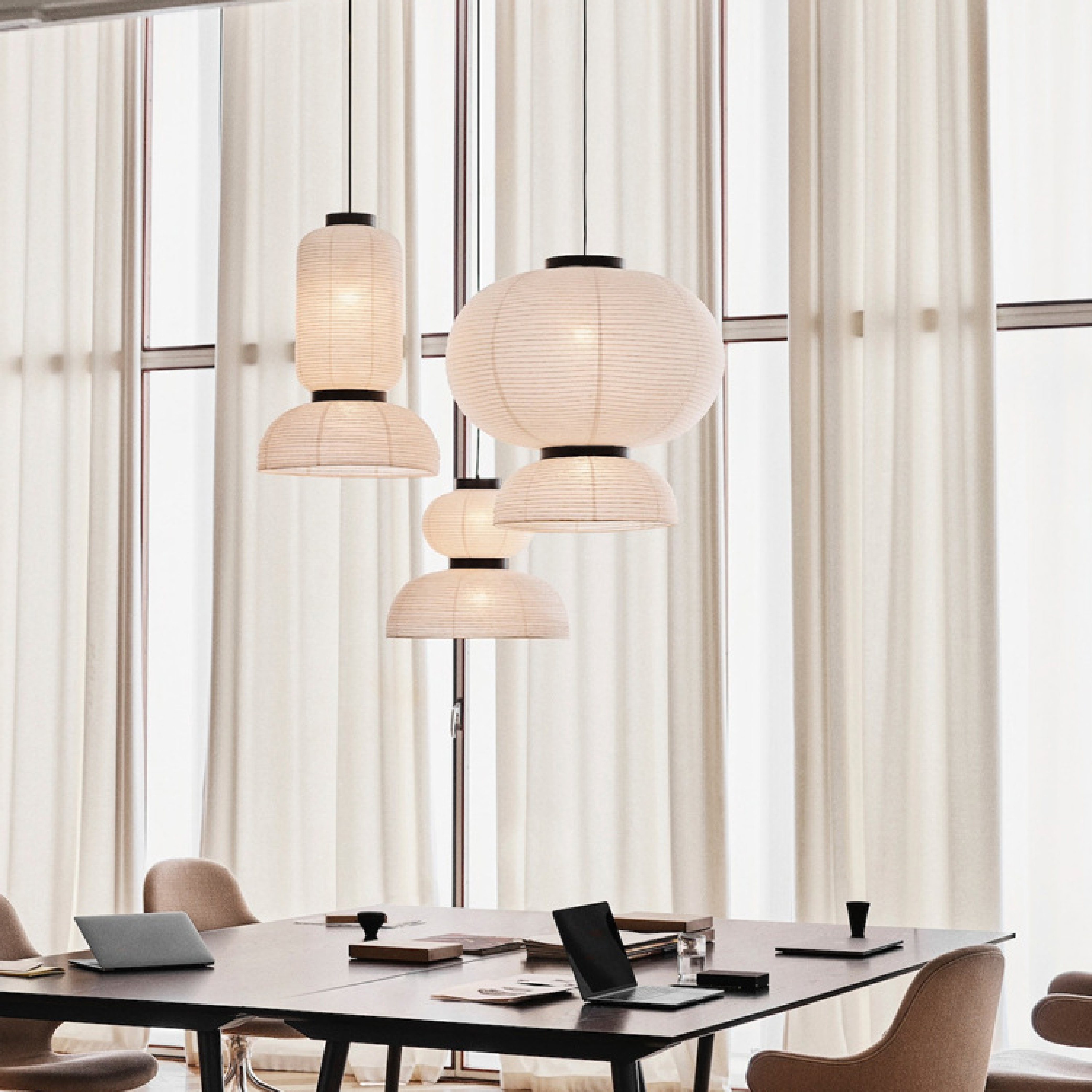 Japanese Wabi Sabi Rice Paper Pendant Lamp