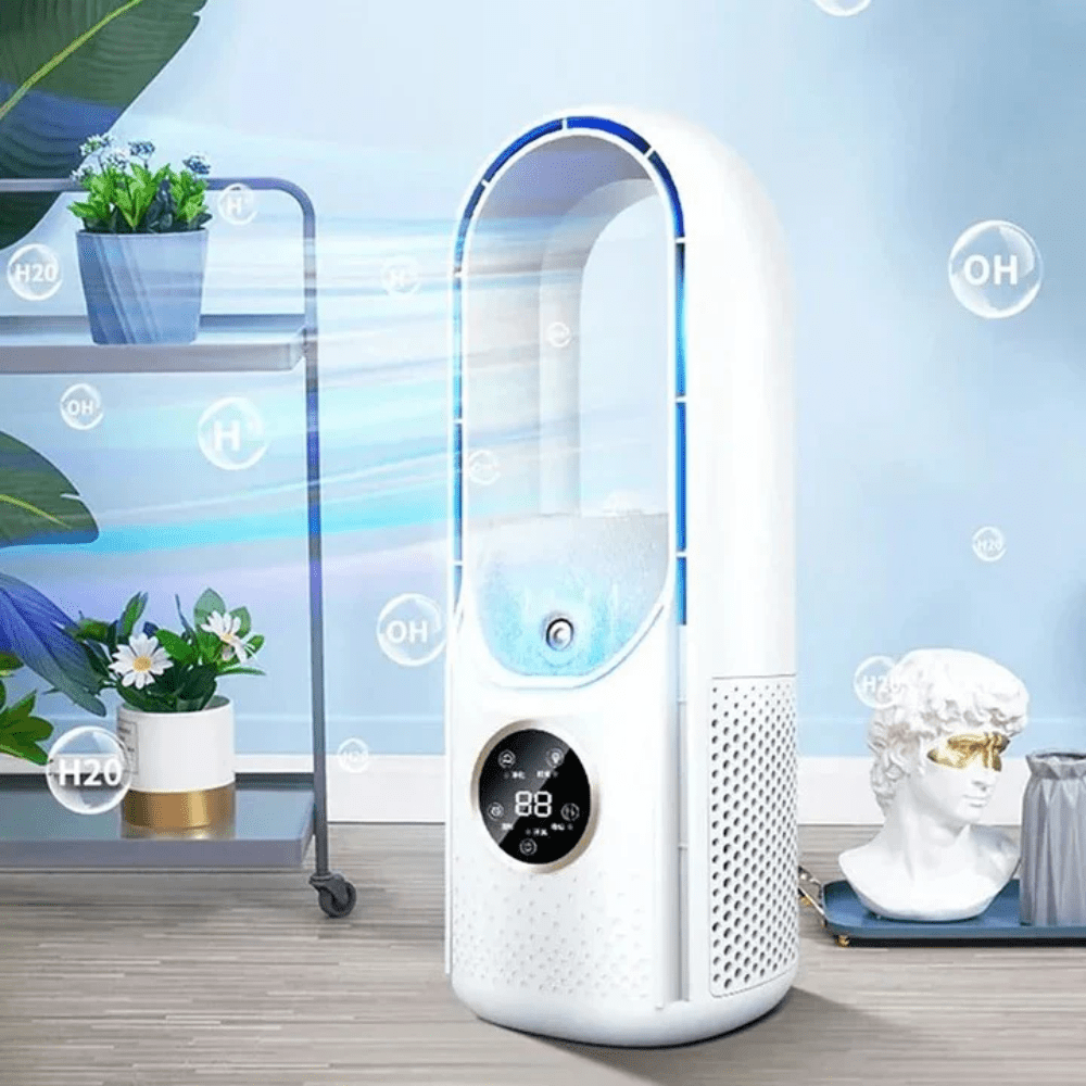 Bladeless Tower Air Cooler – Ultra-Quiet Fan for Bedroom & Home Office