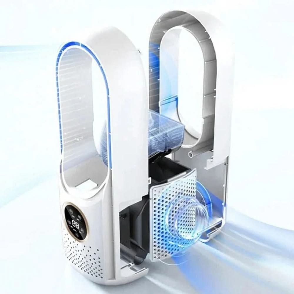 Bladeless Tower Air Cooler – Ultra-Quiet Fan for Bedroom & Home Office