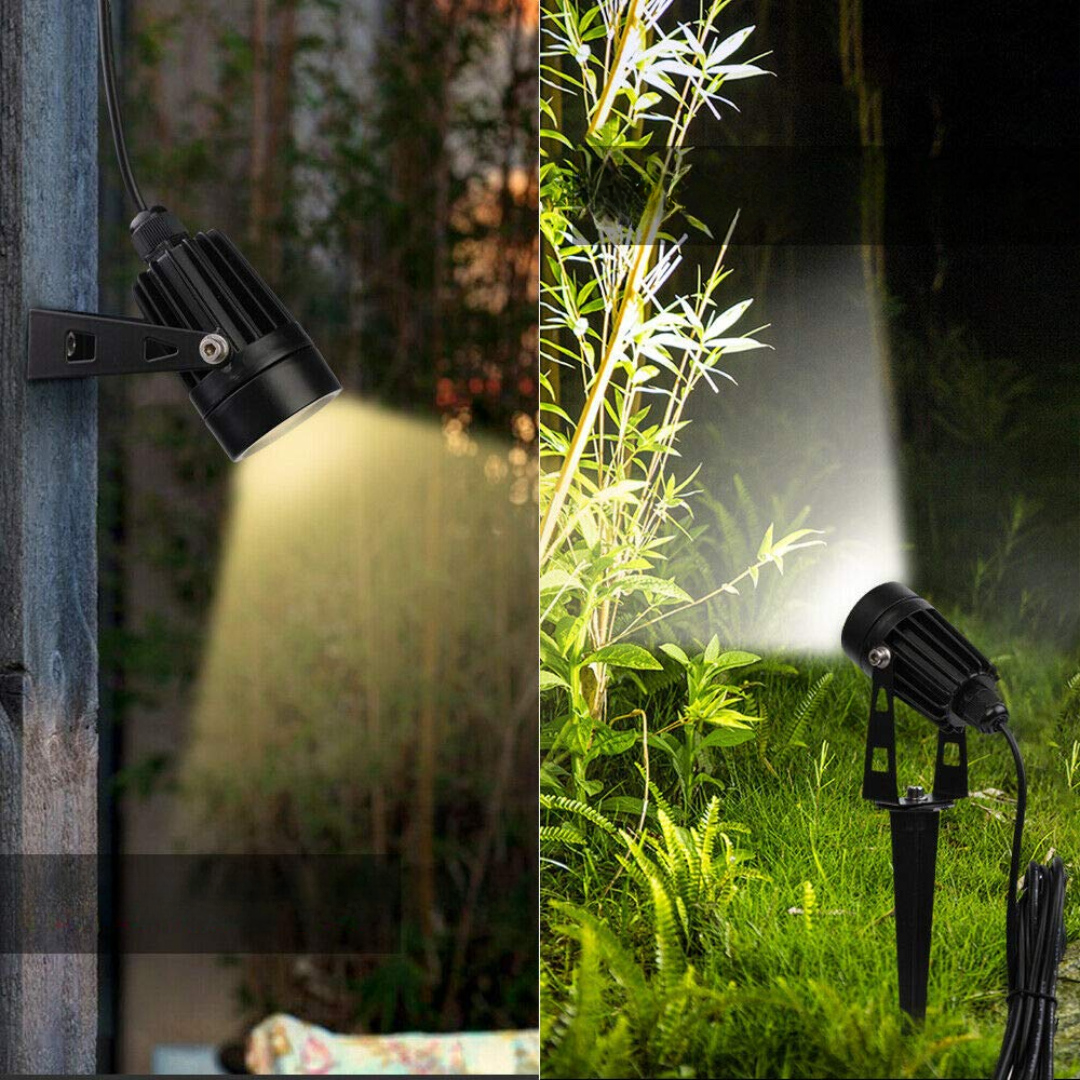 LED garden spotlight with ground spike