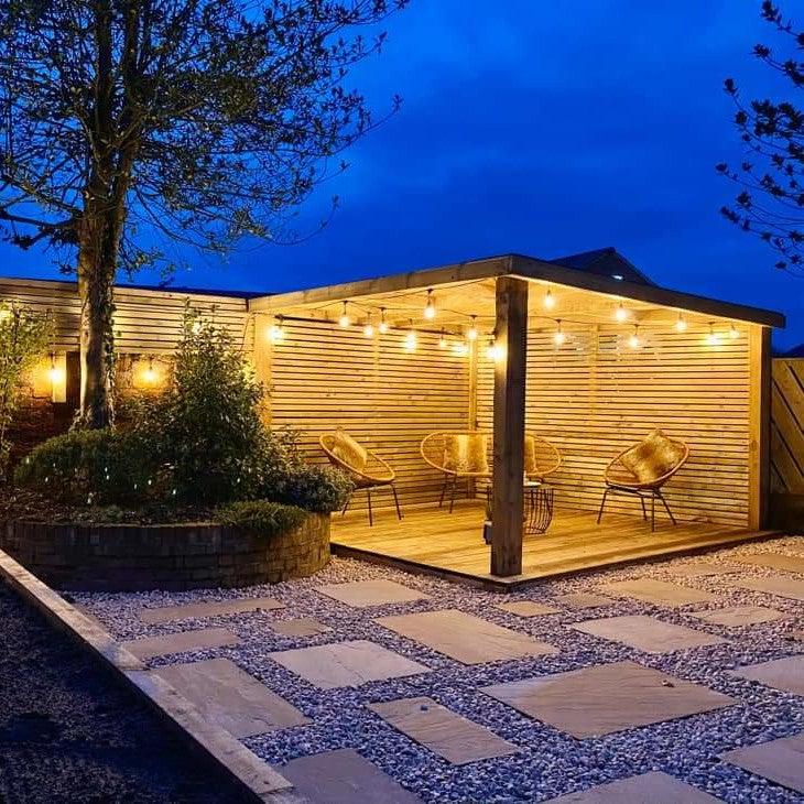 LED-tuinslingerverlichtingsset met weerbestendige lampen