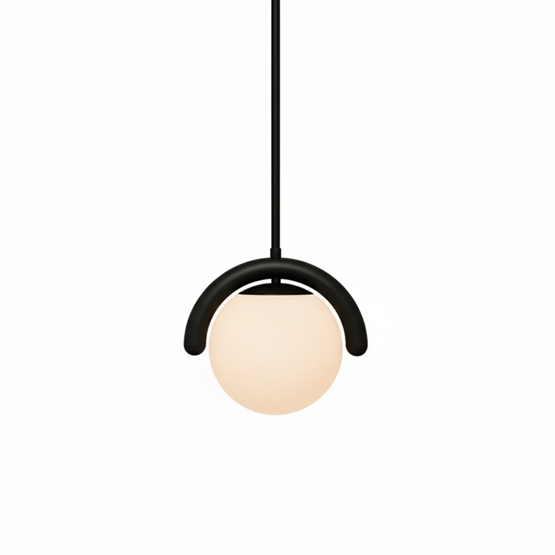 Linear Chandelier with Glass Globe Lights