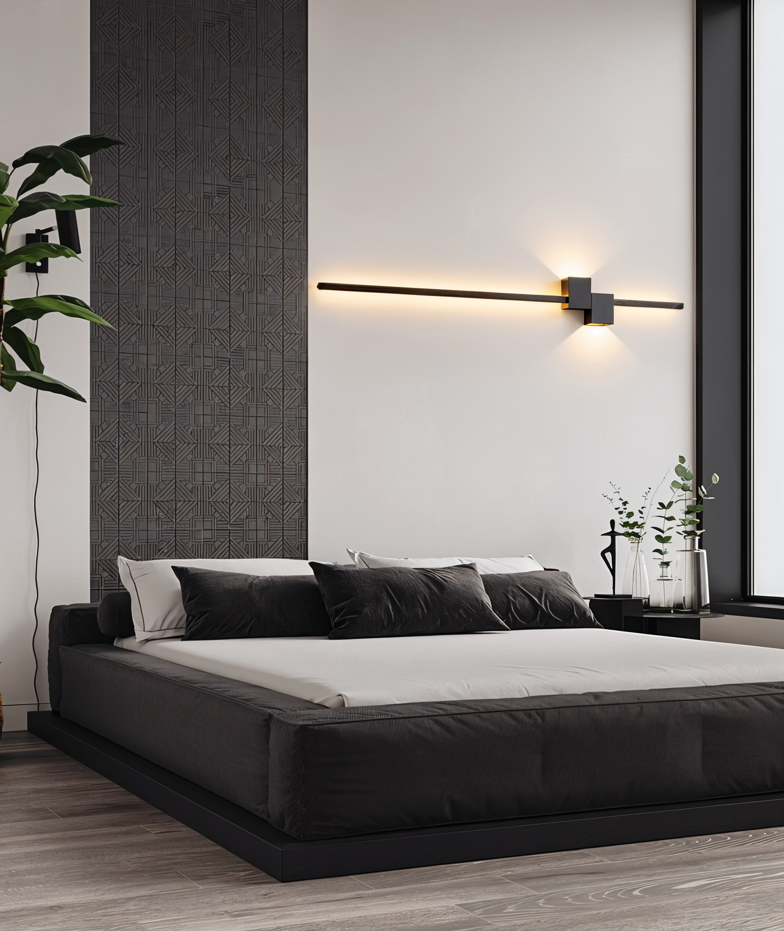 Lineaire LED-wandlamp met slank modern ontwerp
