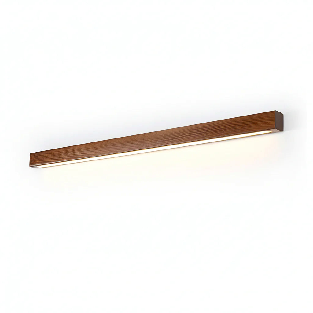 Linear Wood Wall Light with Integrated LED