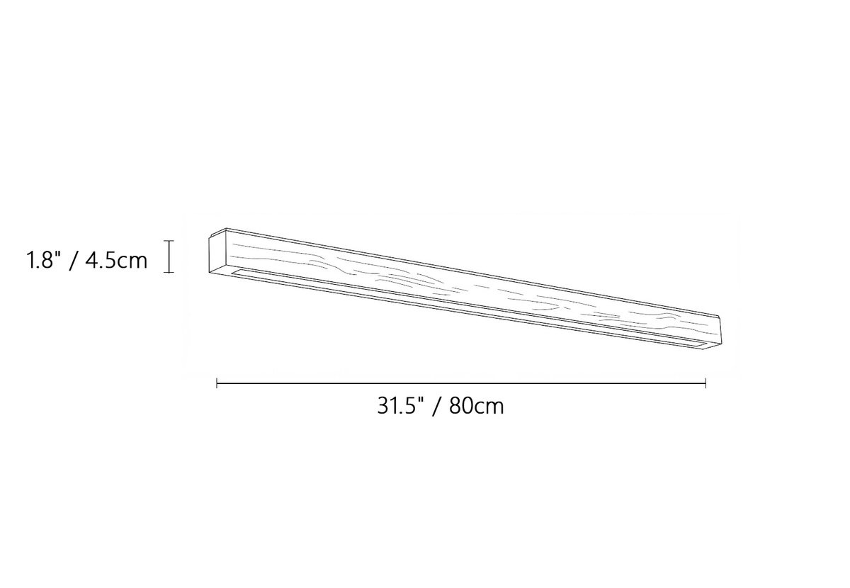 Linear Wood Wall Light with Integrated LED