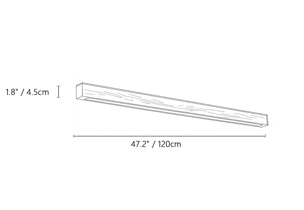 Linear Wood Wall Light with Integrated LED