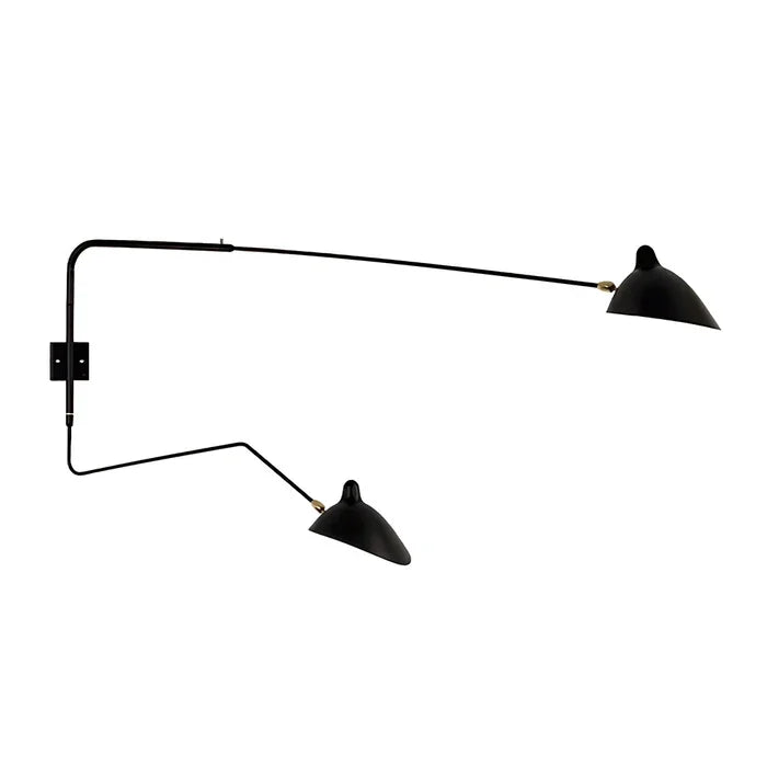 Wall Lamp with Dual Adjustable Arm for Reading and Accent Light
