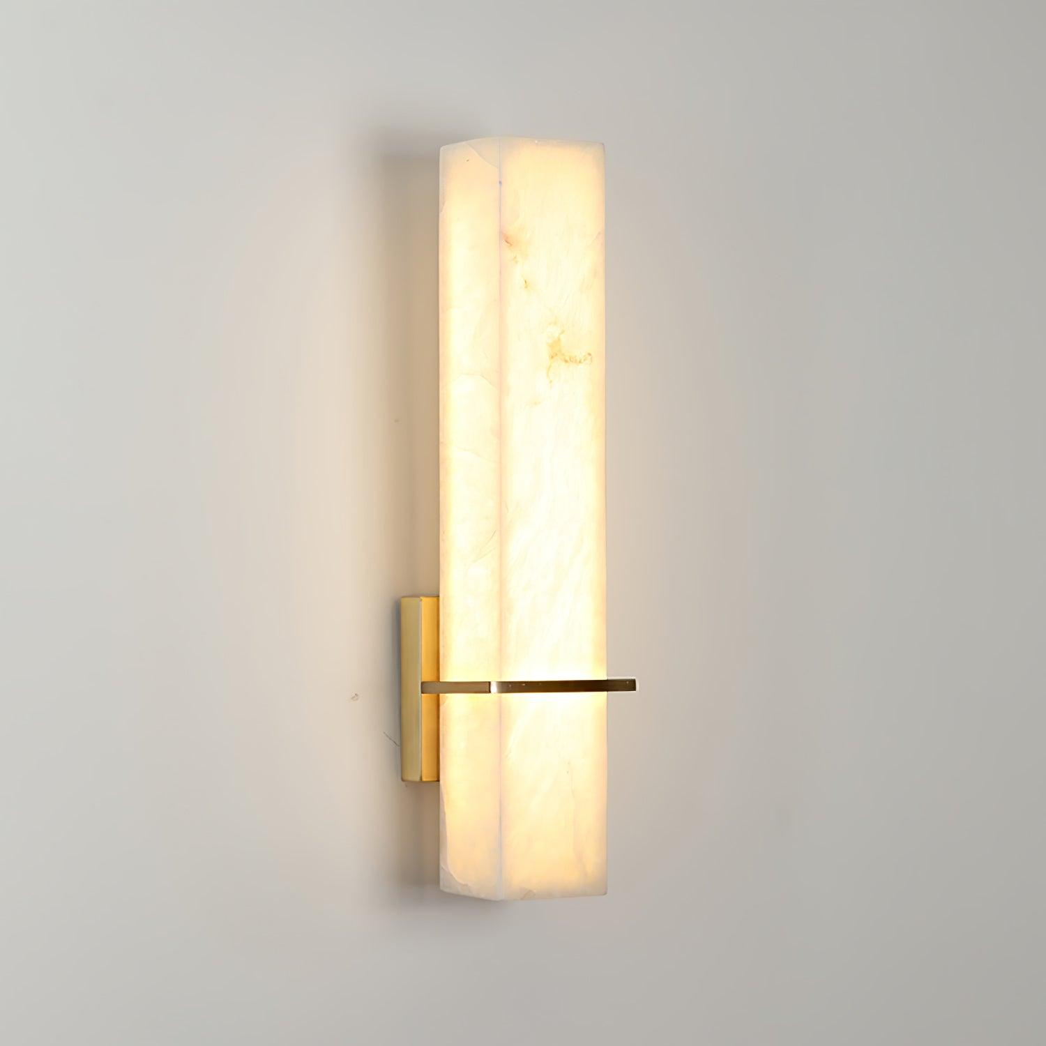 Modern Alabaster Wall Lamp Brass LED Indoor Wall Light Fixture