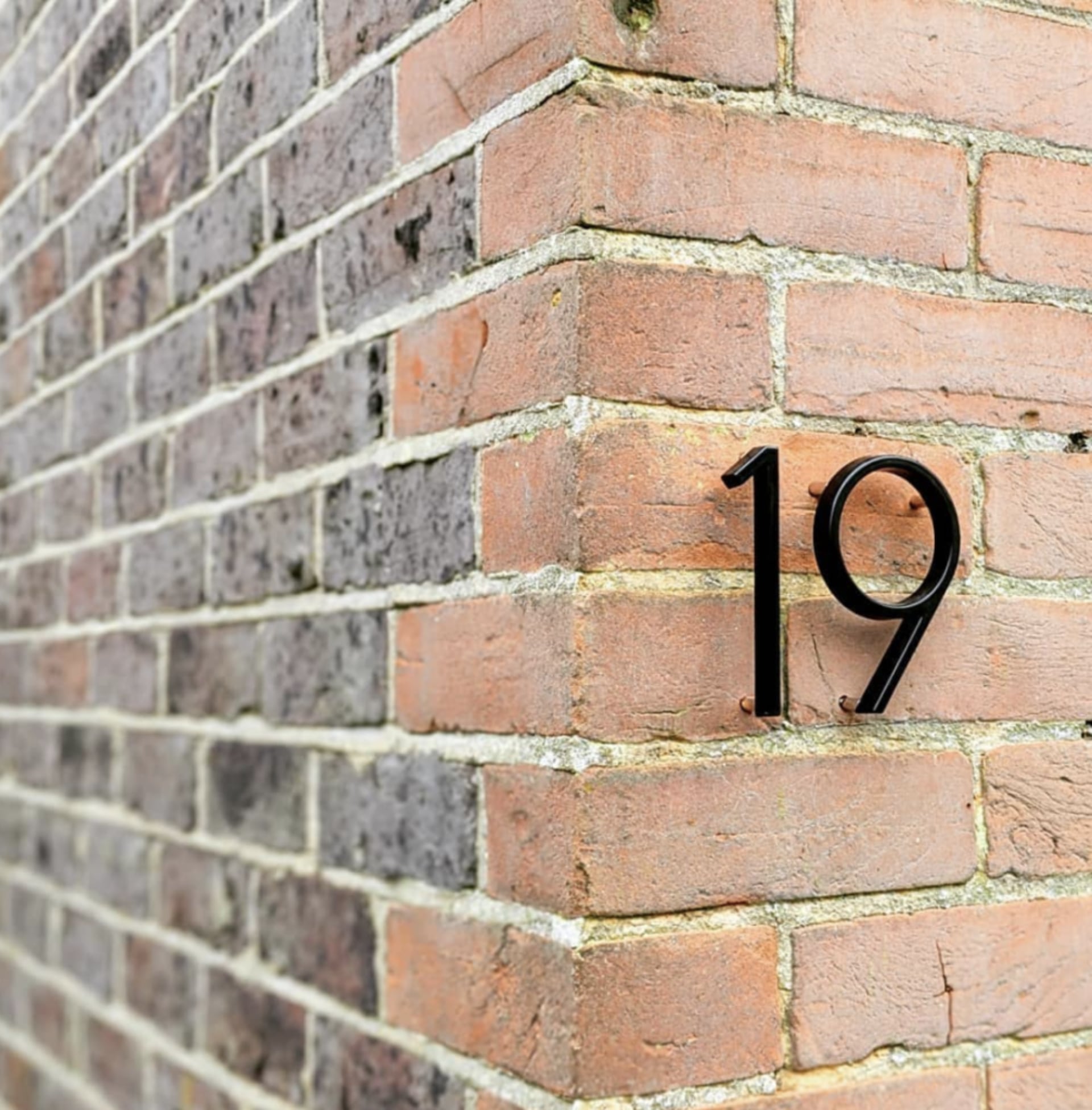 Modern Black House Number Sign For Contemporary Home Exteriors