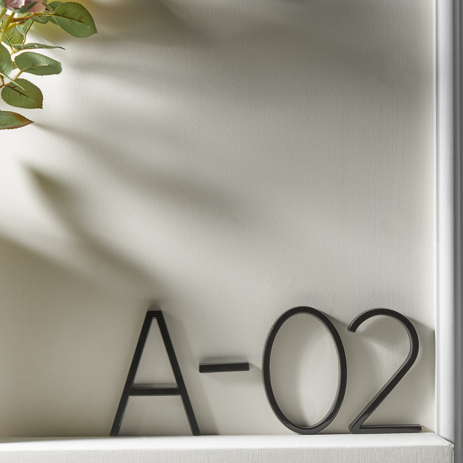 Modern Black House Number Sign For Contemporary Home Exteriors