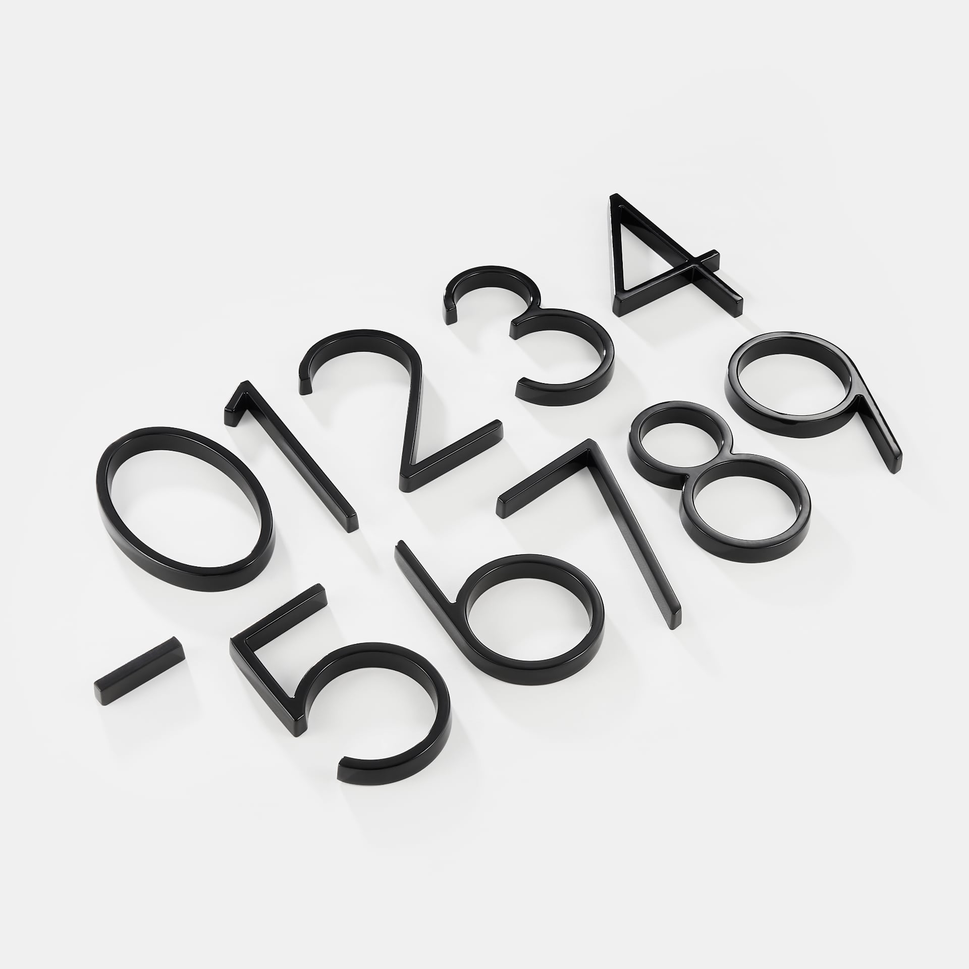 Modern Black House Number Sign For Contemporary Home Exteriors