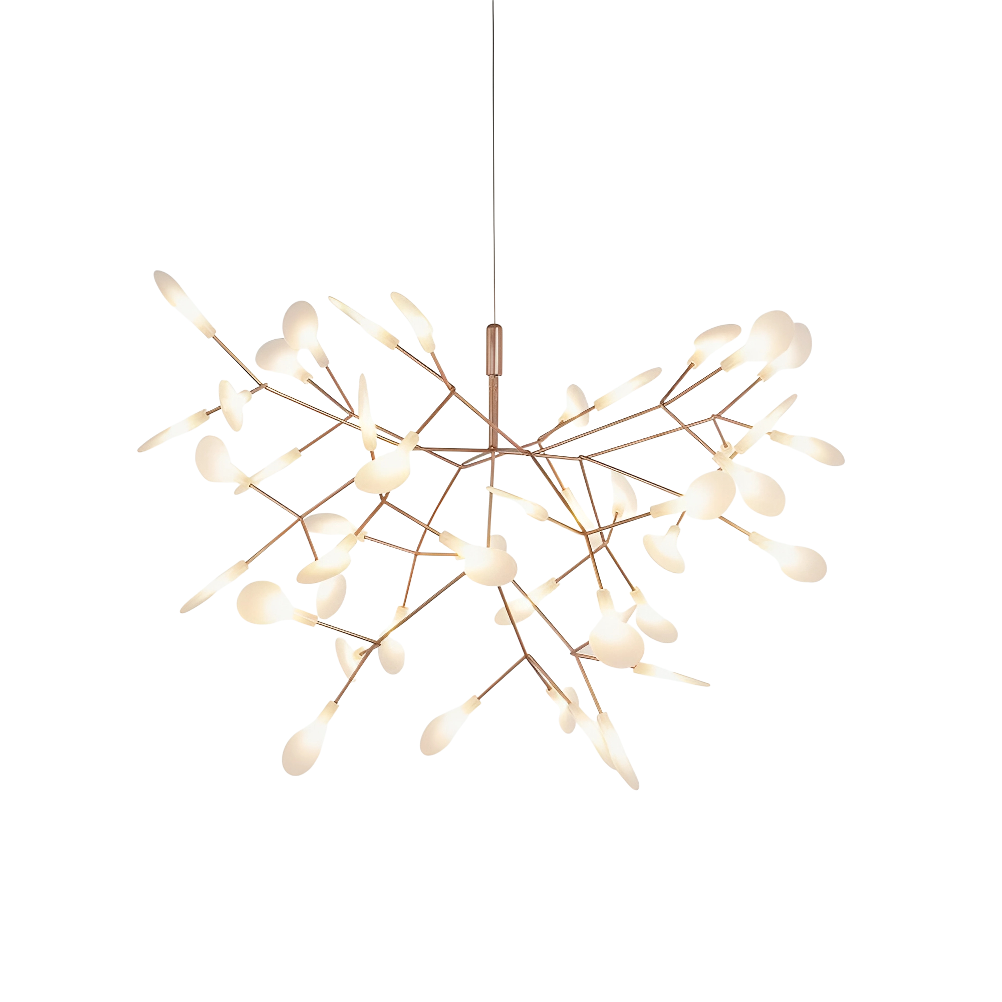 Modern Rose Gold Firefly Chandelier