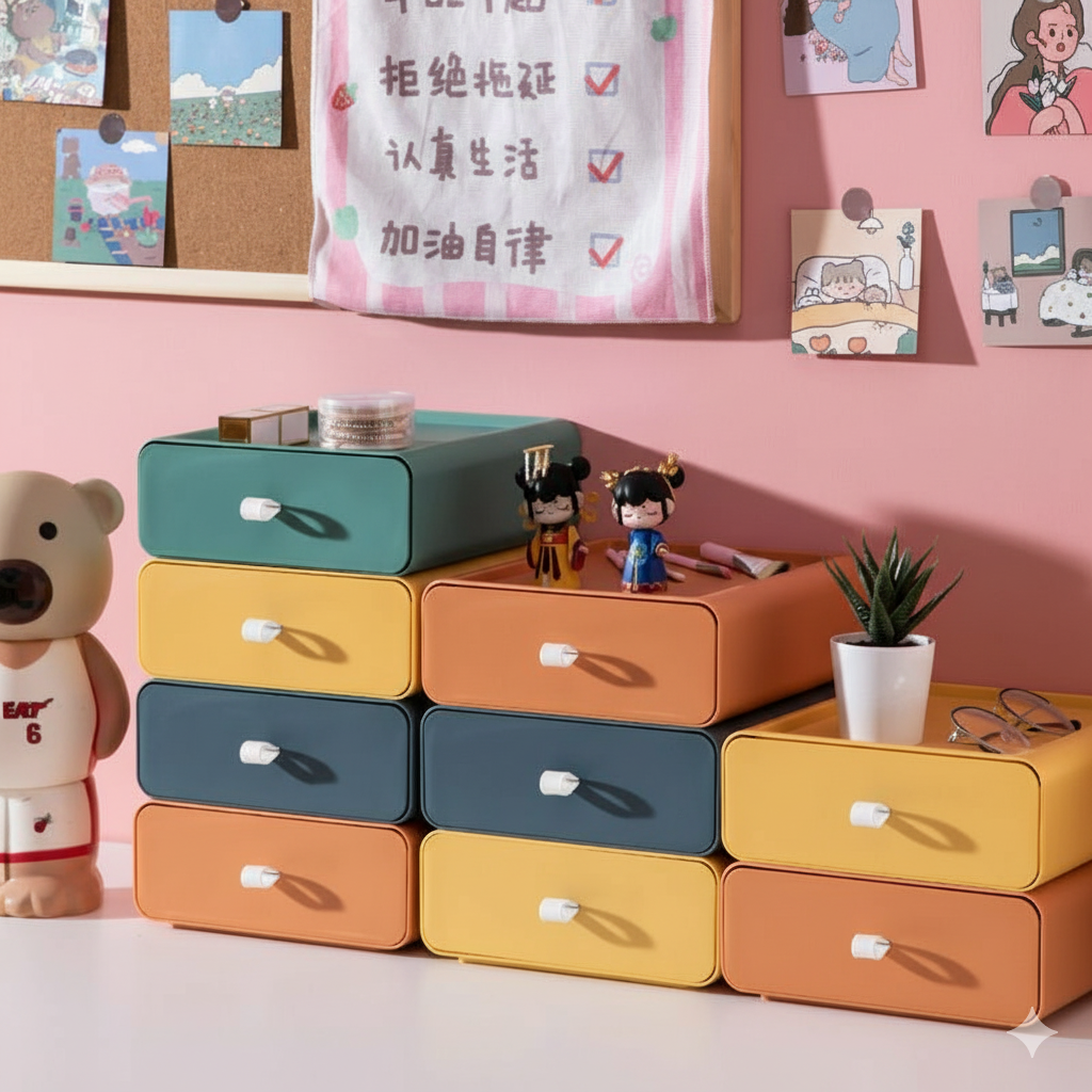 Stackable Storage Boxes Drawer Organiser