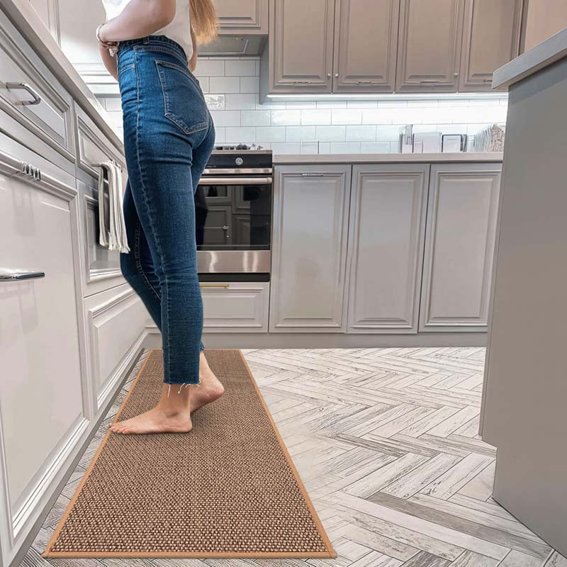 Woven Kitchen Floor Mat With Non Slip Rubber Backing