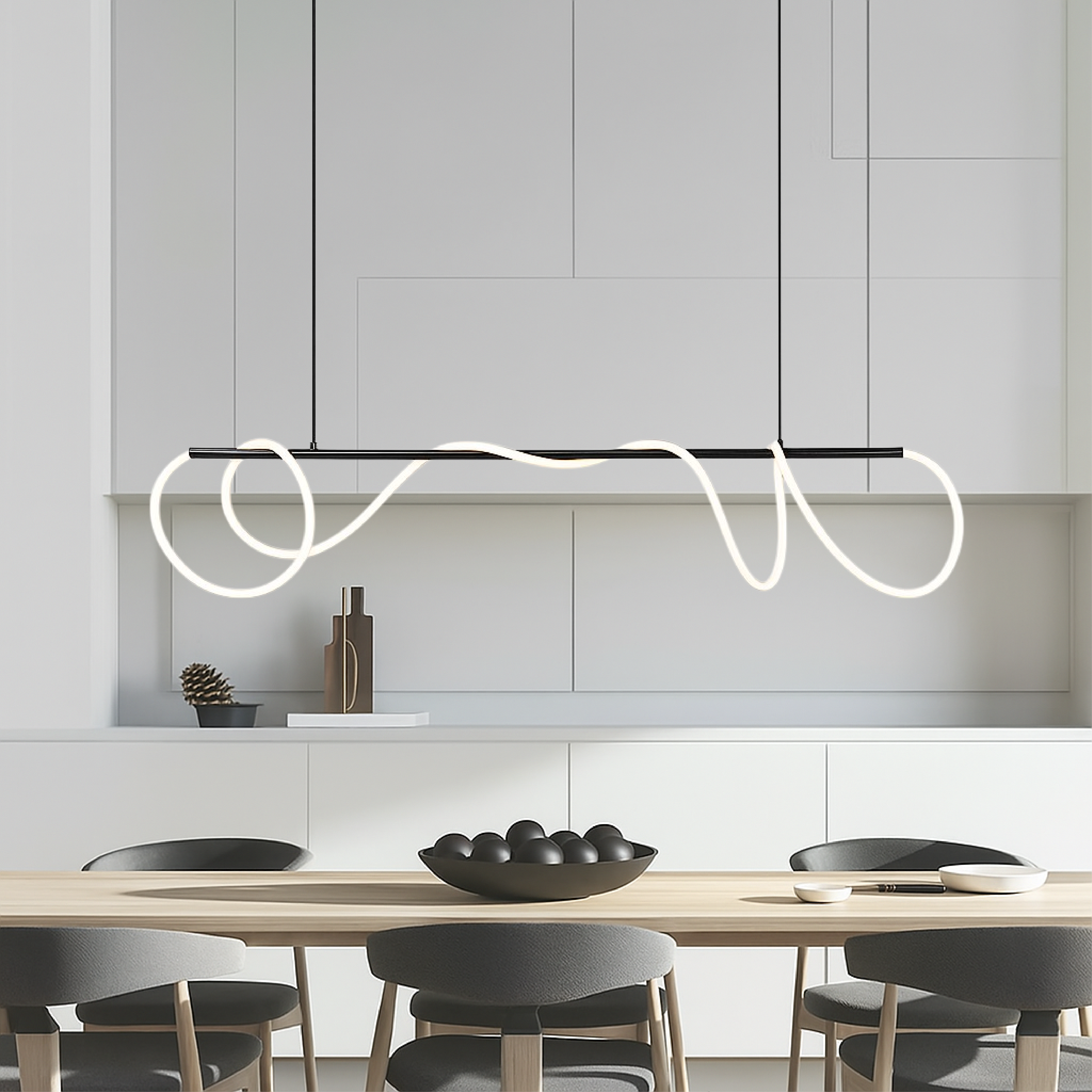 Linear LED Kitchen Island Pendant Light