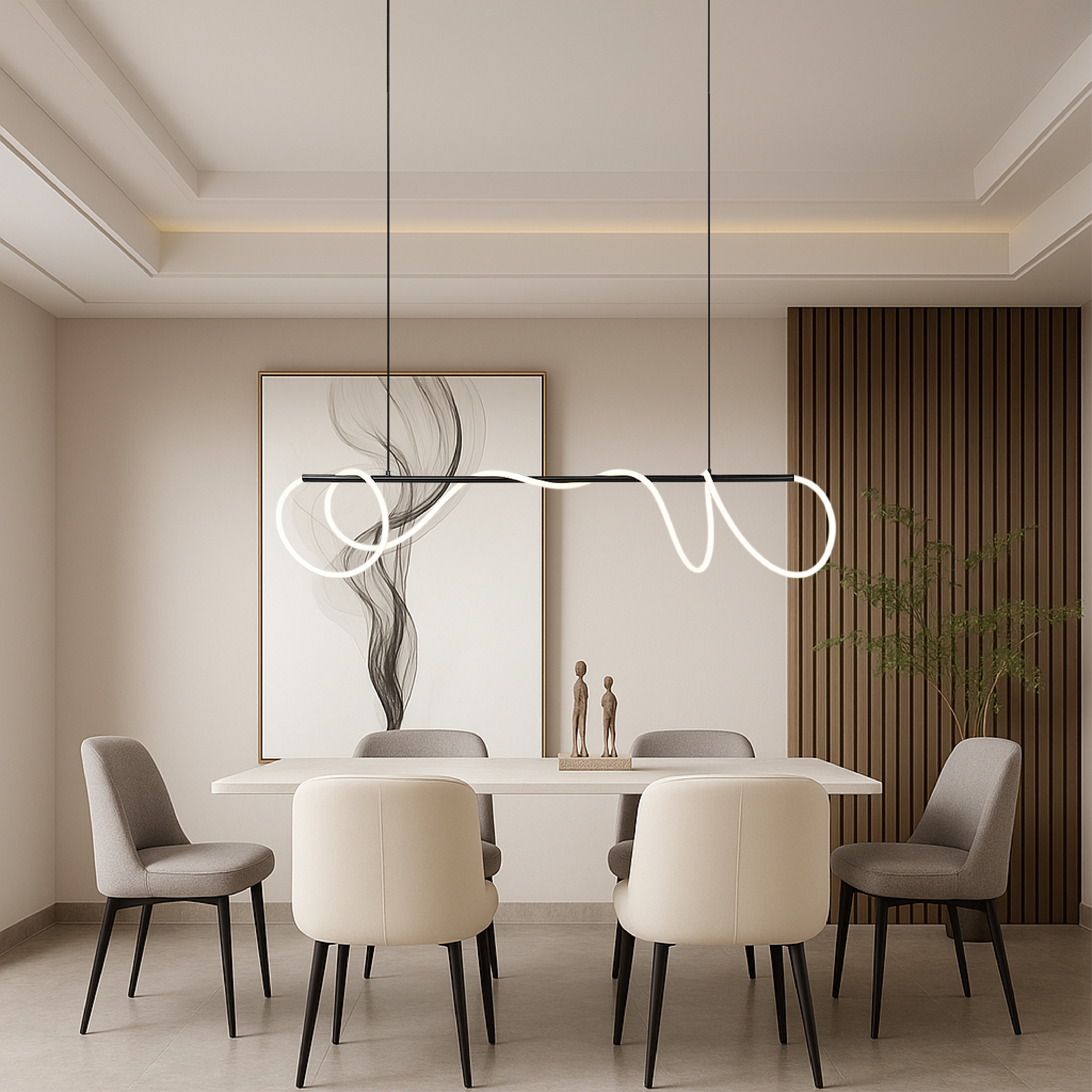 Linear LED Kitchen Island Pendant Light