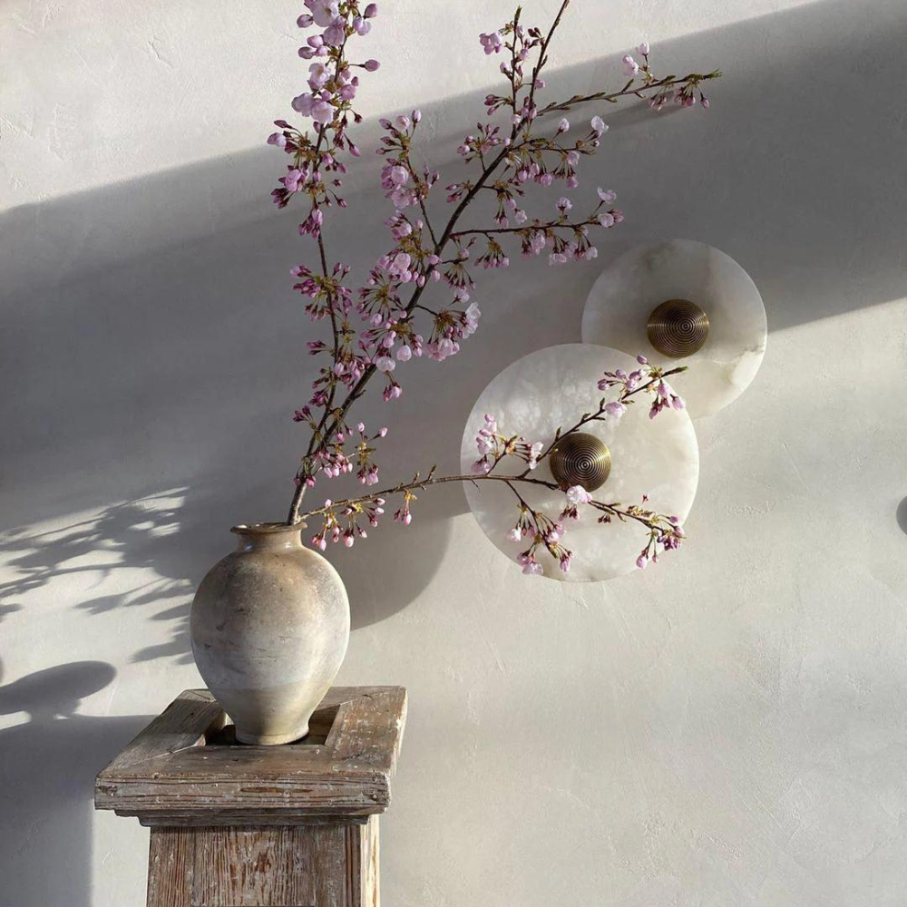 Nordic Alabaster Marble LED Wall Light for Living Room