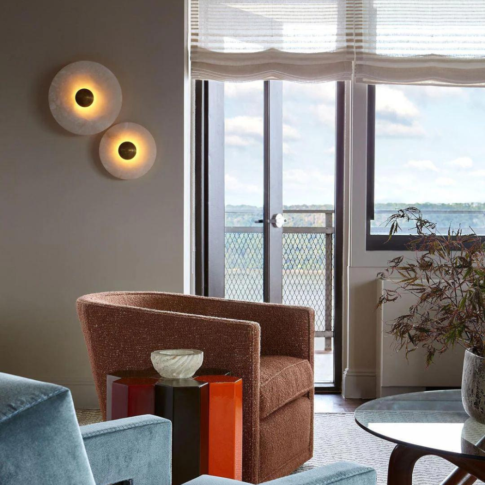 Nordic Alabaster Marble LED Wall Light for Living Room