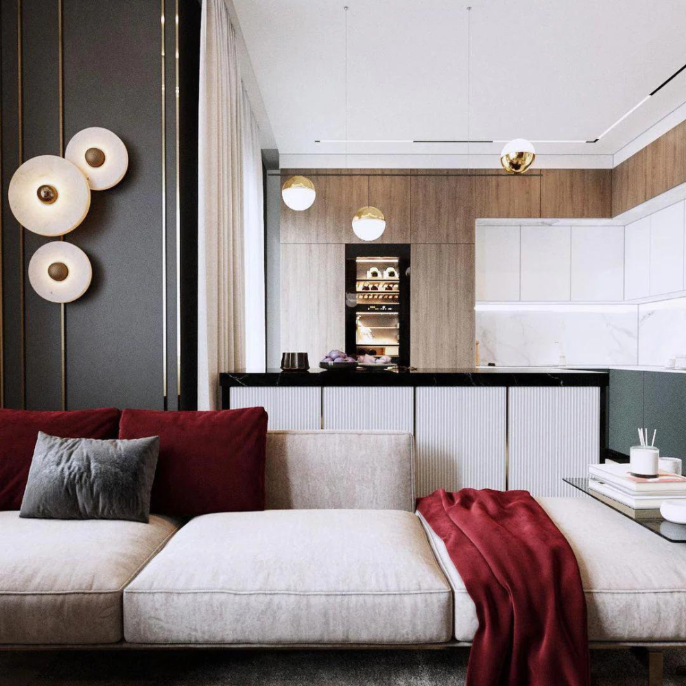 Nordic Alabaster Marble LED Wall Light for Living Room