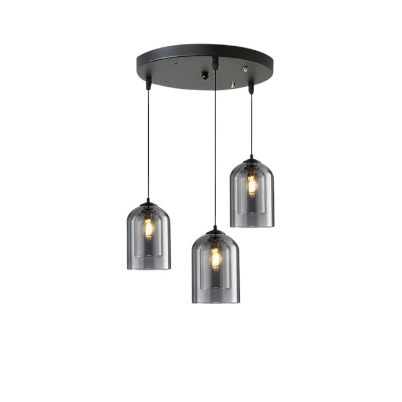 Contemporary Tinted Glass Kitchen Island Pendant