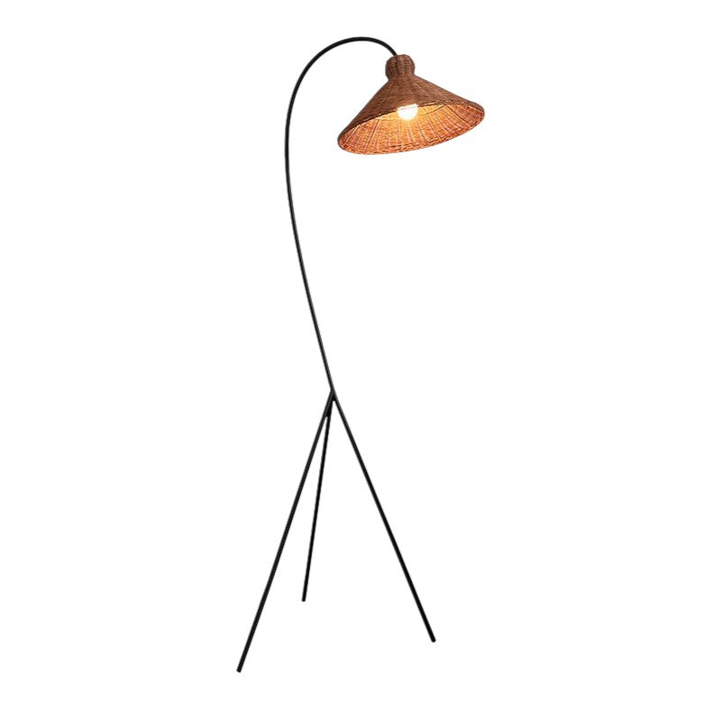 Minimalist Bamboo Cap Floor Lamp